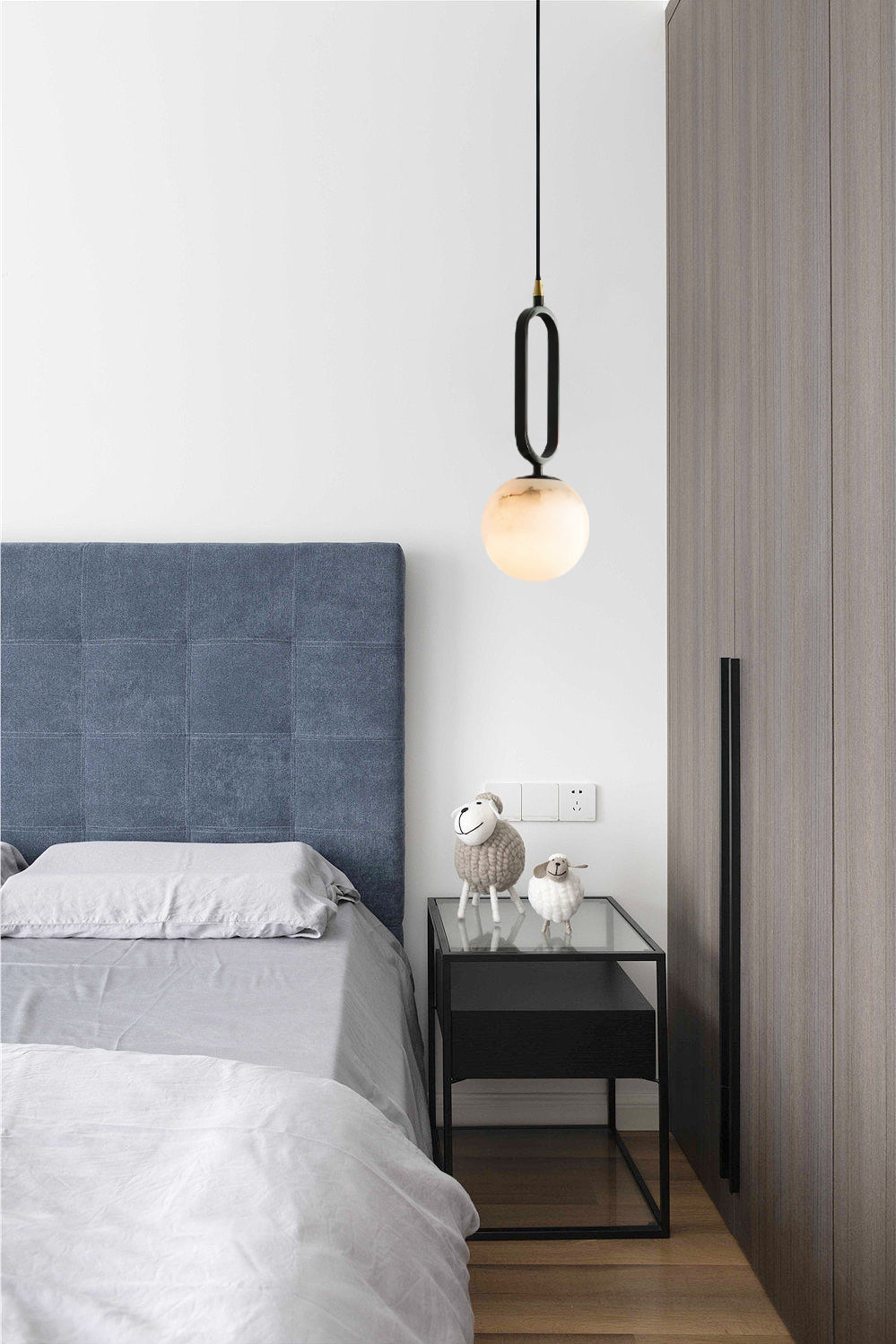 Gloruvyd Minimalist Ball Alabaster Pendant Light - Neutralighting