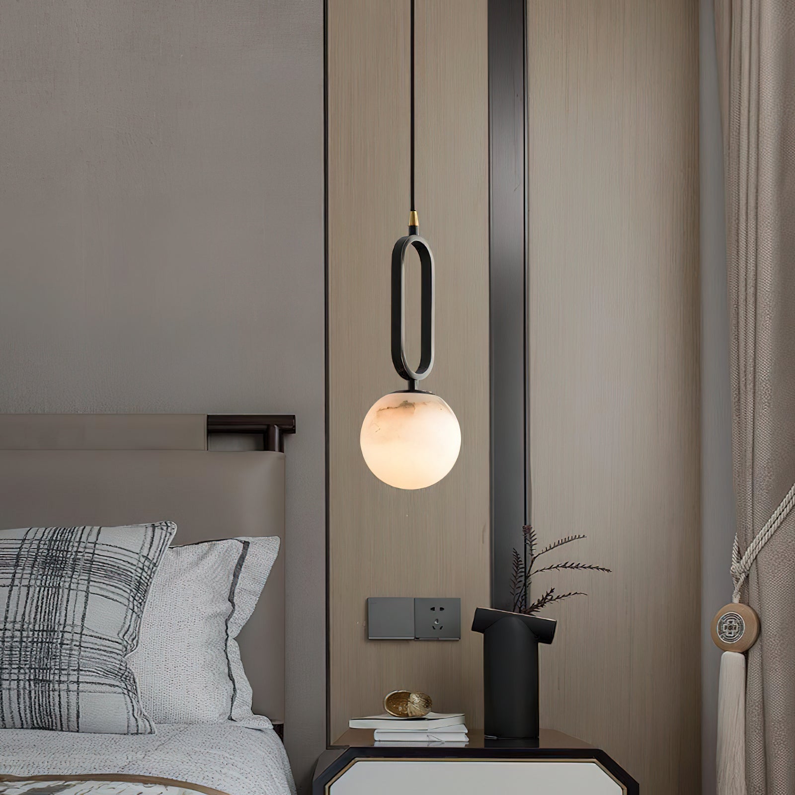 Gloruvyd Minimalist Ball Alabaster Pendant Light - Neutralighting