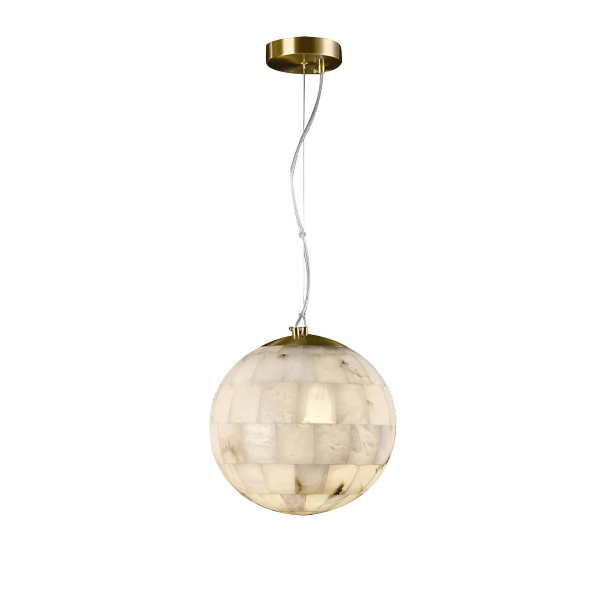 Fljotuvye Modern Ball Alabaster Pendant Light - Neutralighting