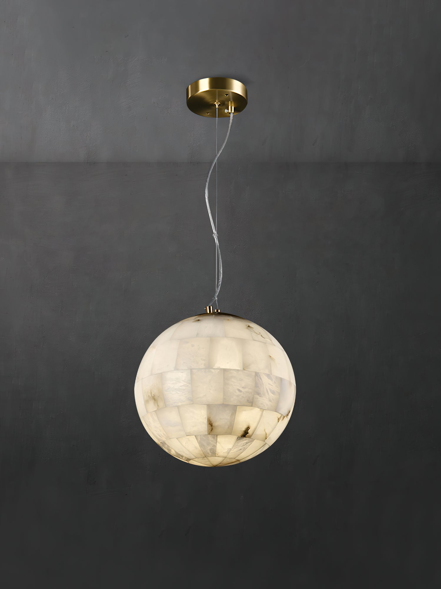 Fljotuvye Modern Ball Alabaster Pendant Light - Neutralighting