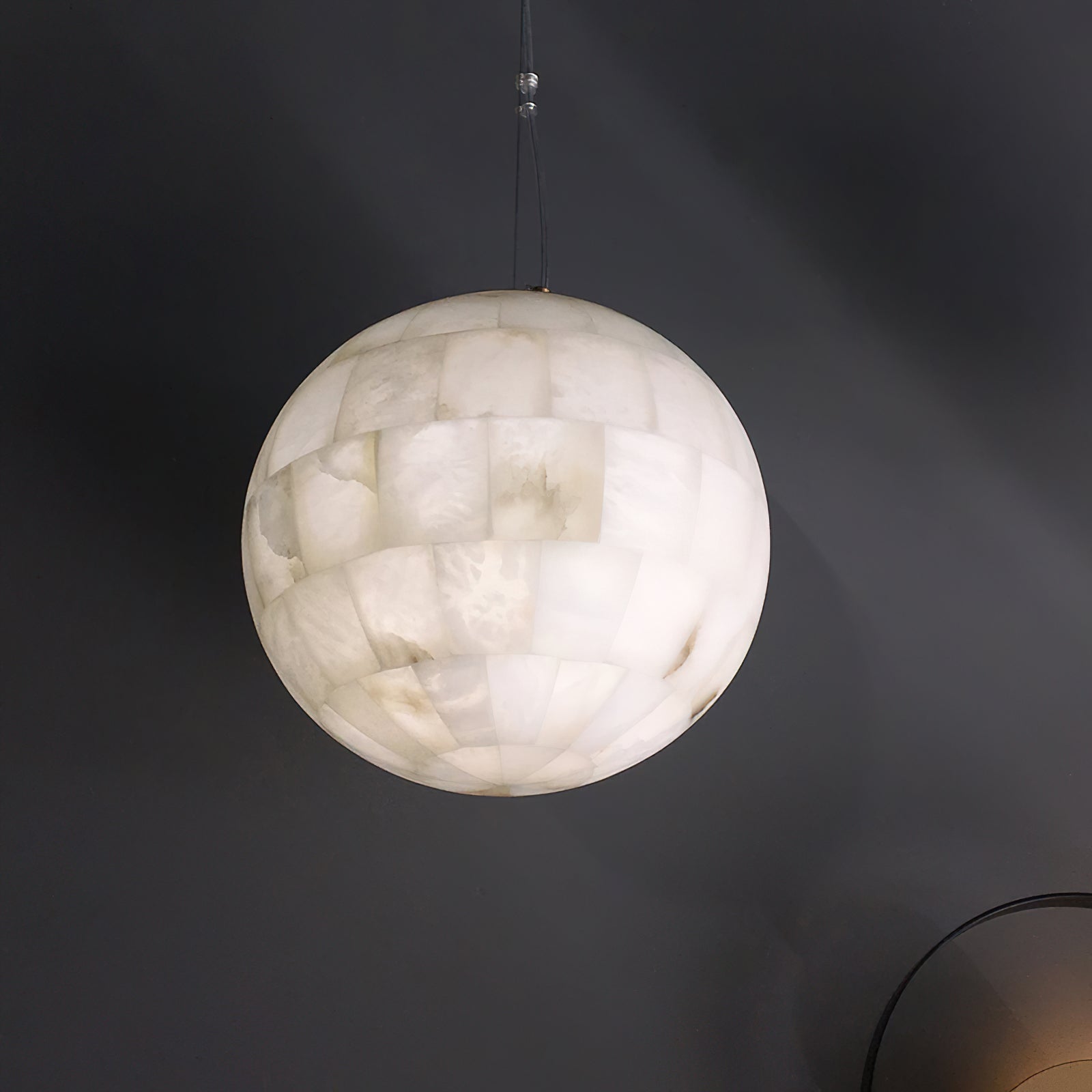 Fljotuvye Modern Ball Alabaster Pendant Light - Neutralighting