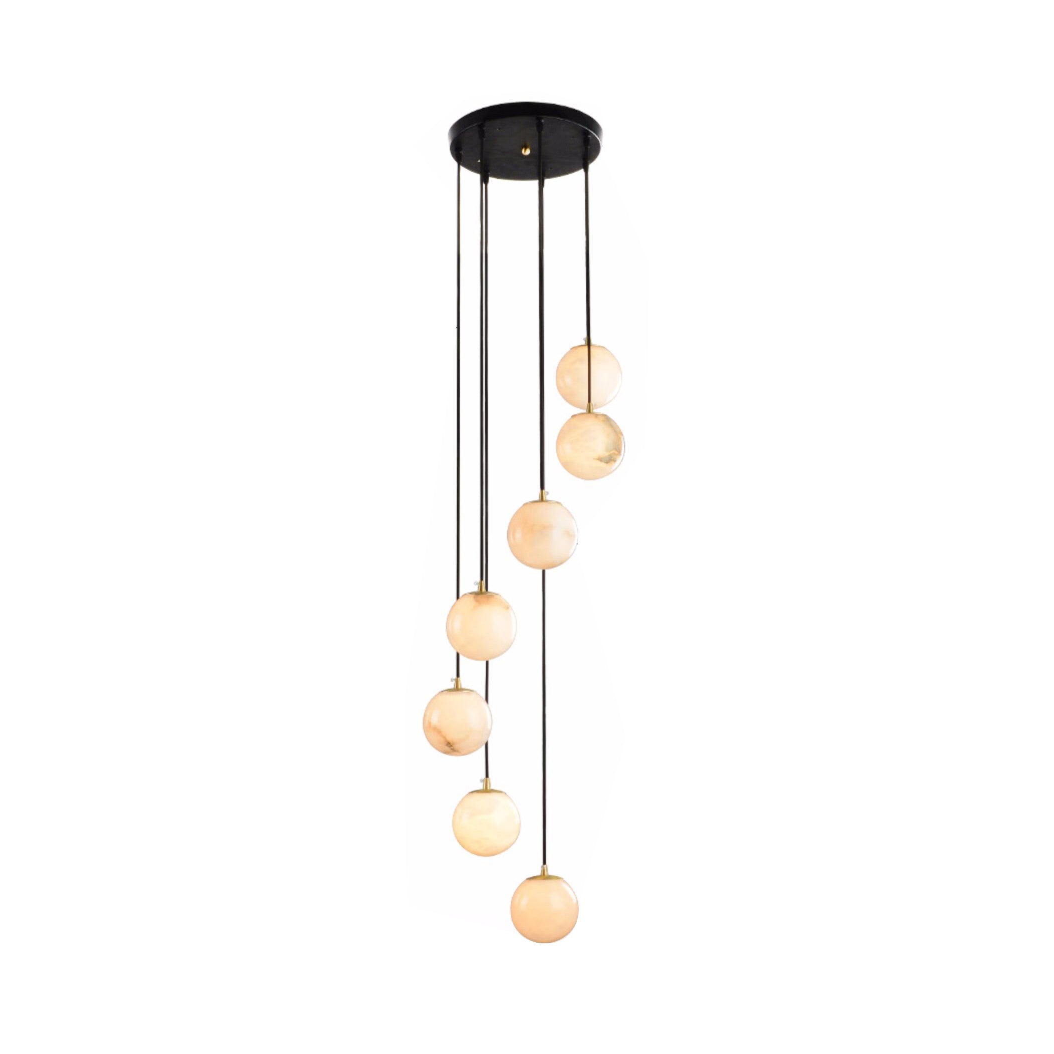Gloruvye Balls Modern Cluster Alabaster Chandelier - Neutralighting