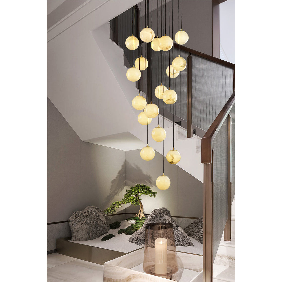 Alabaster Chandelier Balls Cluster - Neutralighting