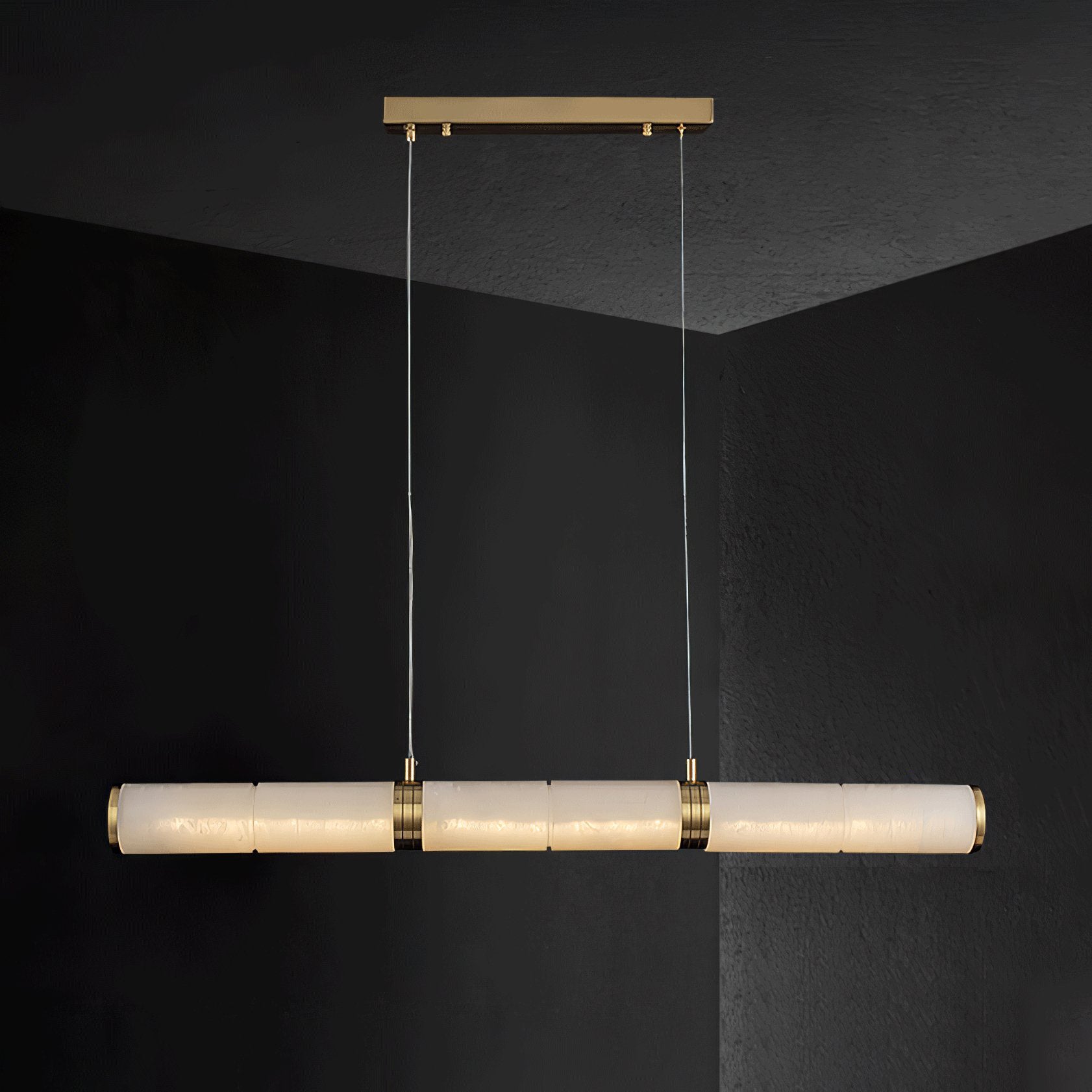 Eira Minimalist Alabaster Linear Pendant Light - Neutralighting
