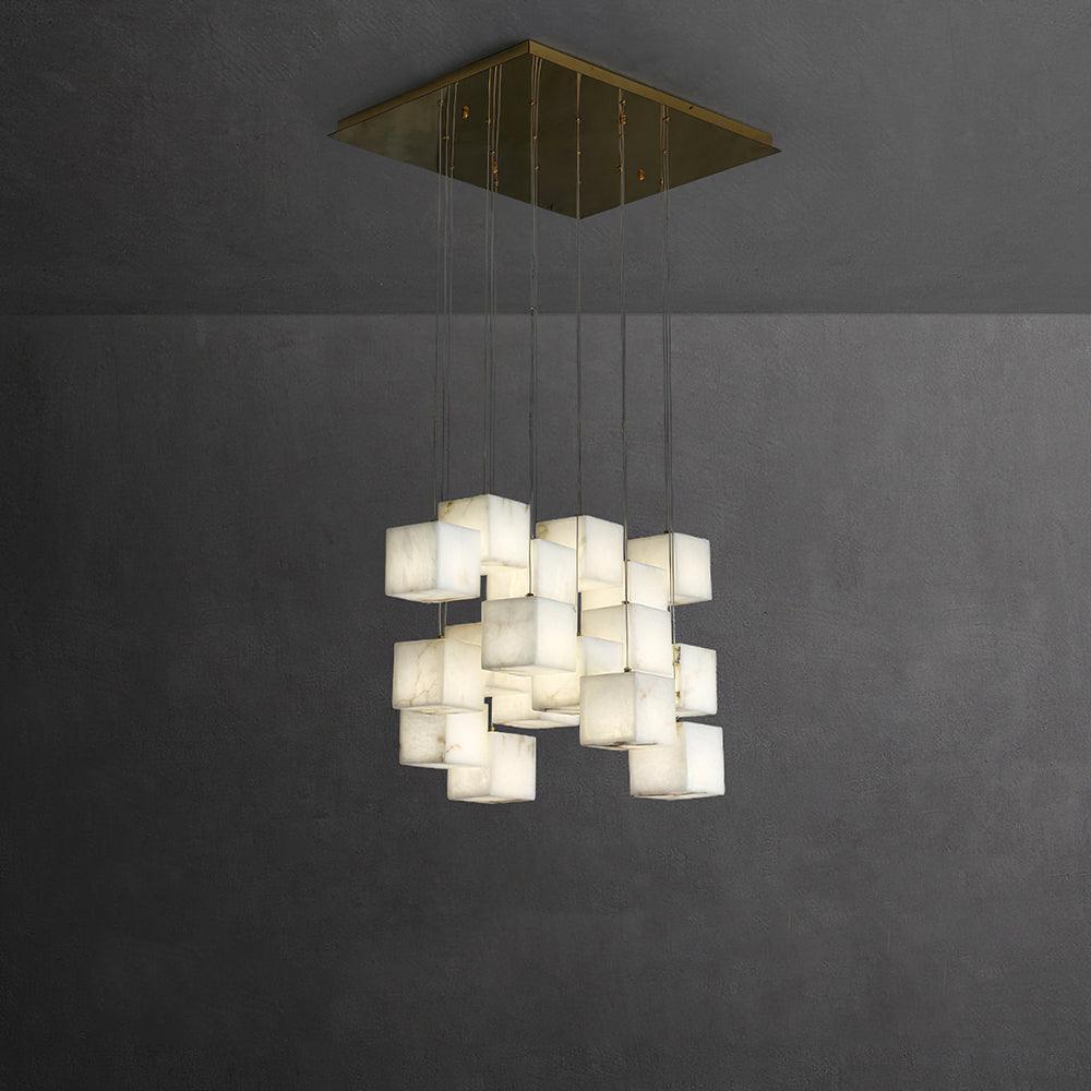 Eurraeel Alabaster Spiral Chandelier - Neutralighting