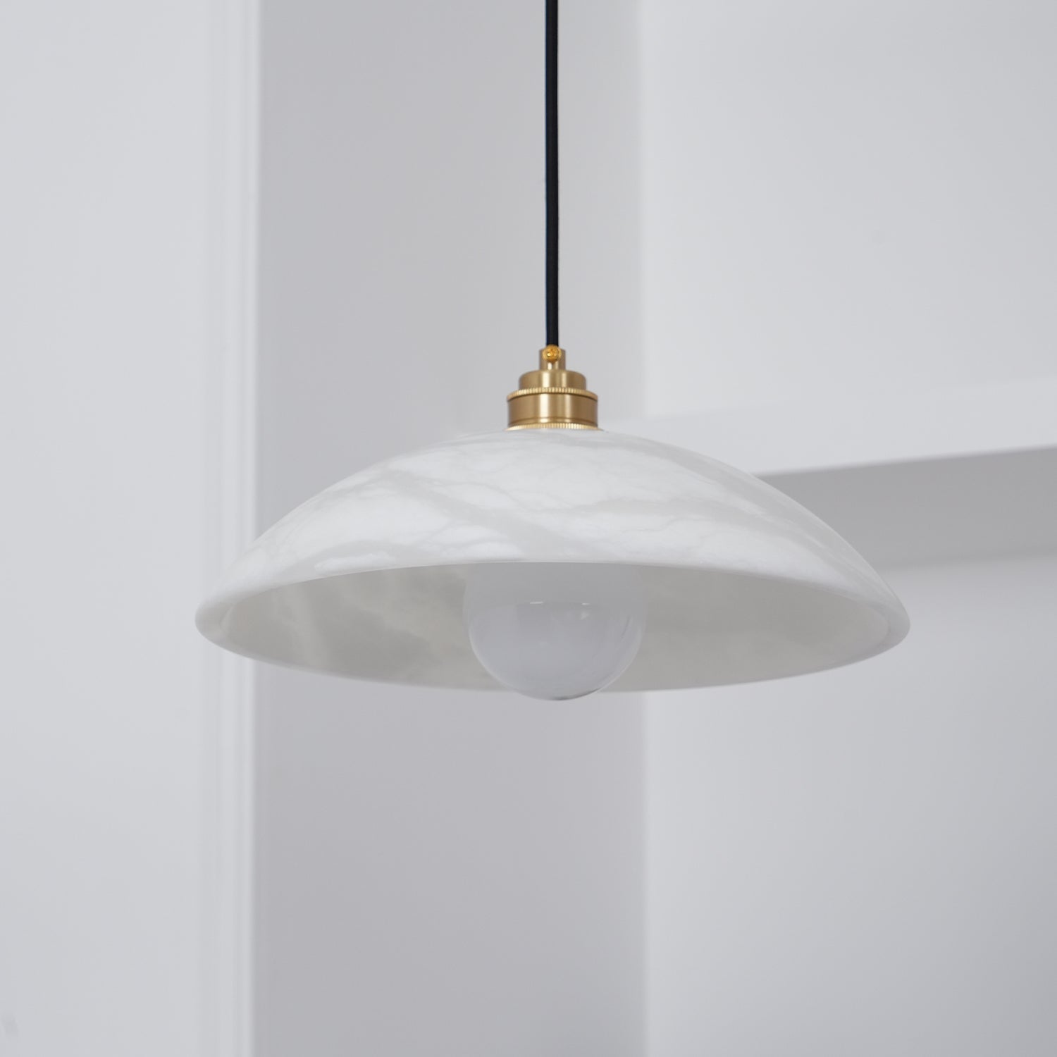 Ljomuvyd Individual Creativity Dome Alabaster Pendant Light - Neutralighting