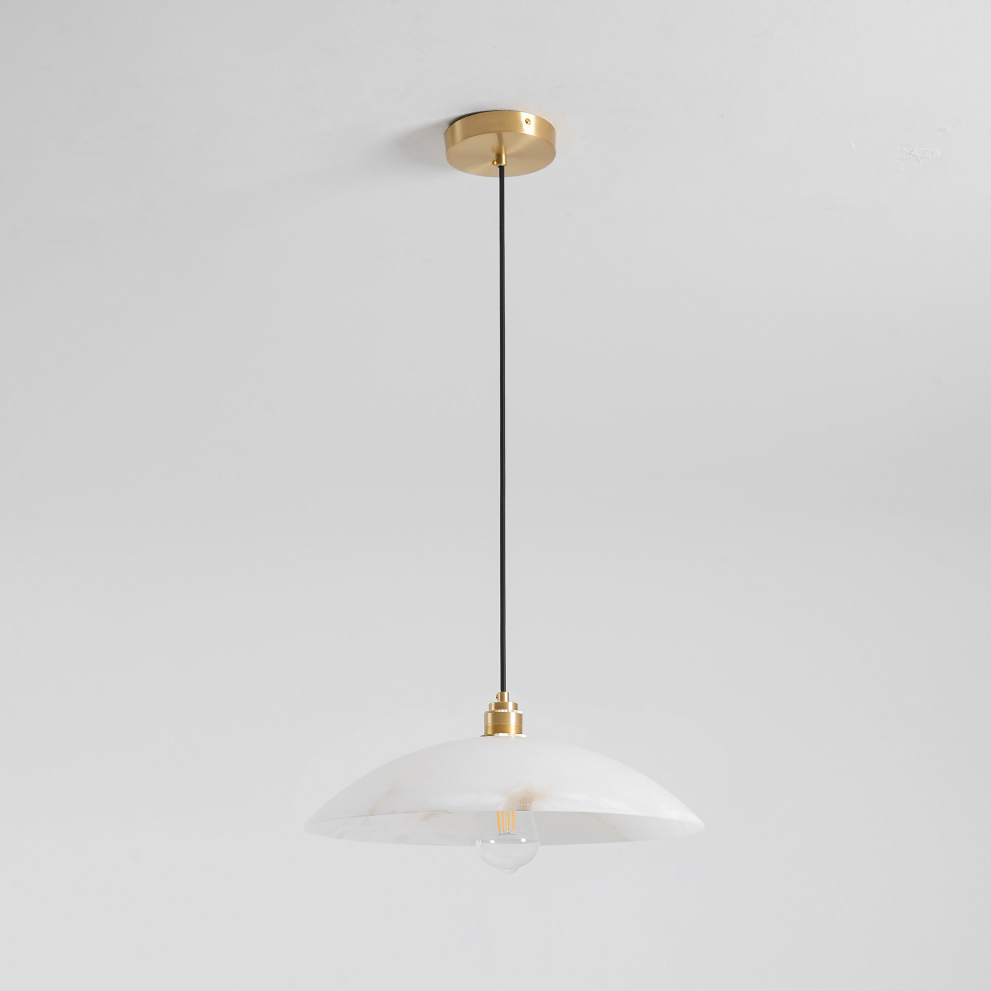 Ljomuvyd Individual Creativity Dome Alabaster Pendant Light - Neutralighting