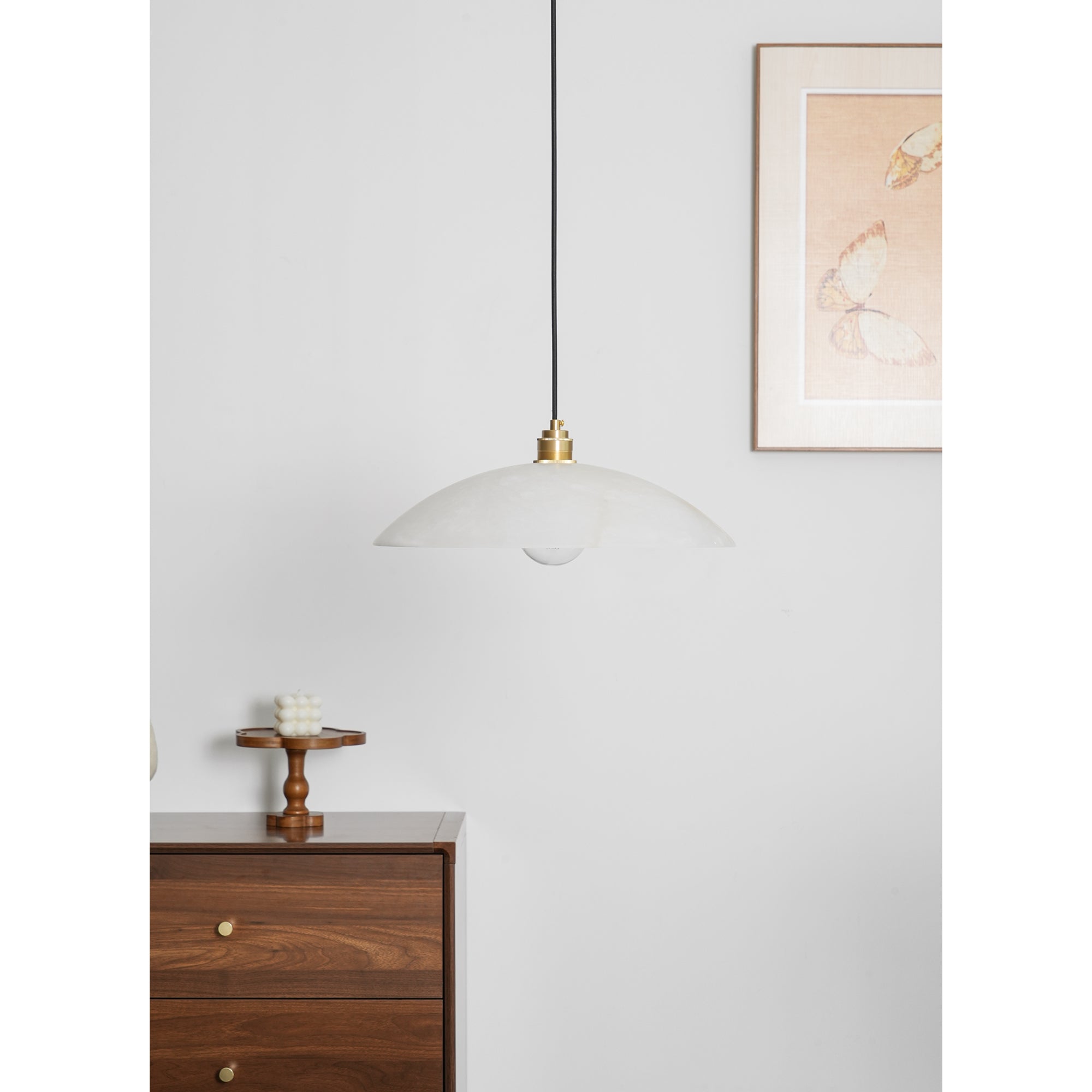 Ljomuvyd Individual Creativity Dome Alabaster Pendant Light - Neutralighting