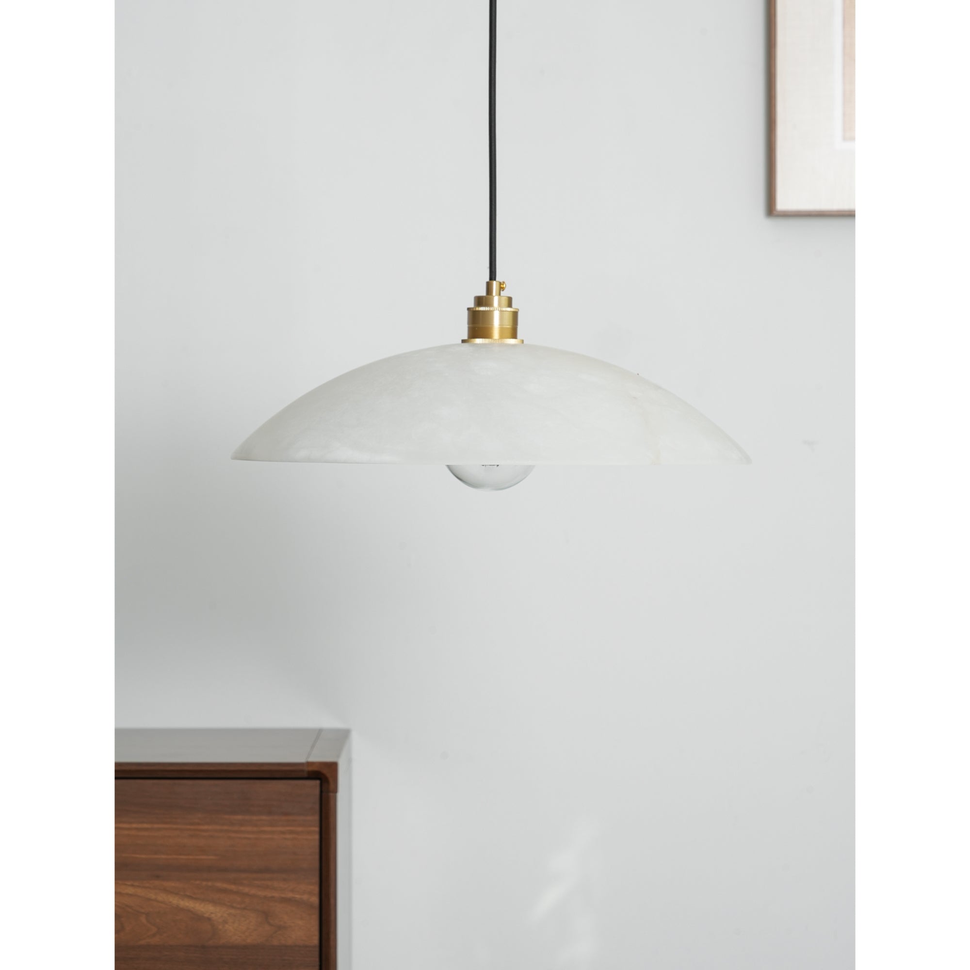 Ljomuvyd Individual Creativity Dome Alabaster Pendant Light - Neutralighting