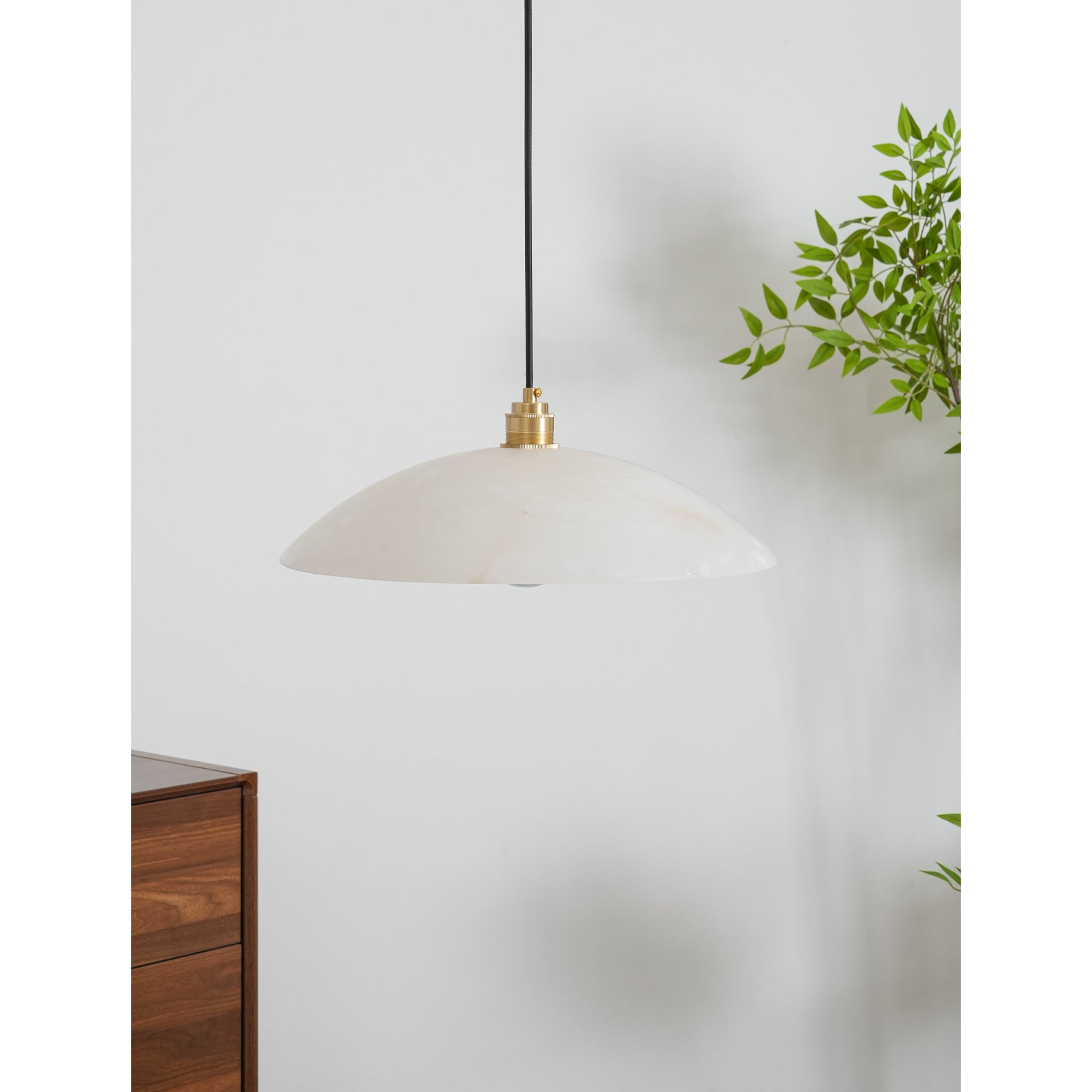 Ljomuvyd Individual Creativity Dome Alabaster Pendant Light - Neutralighting