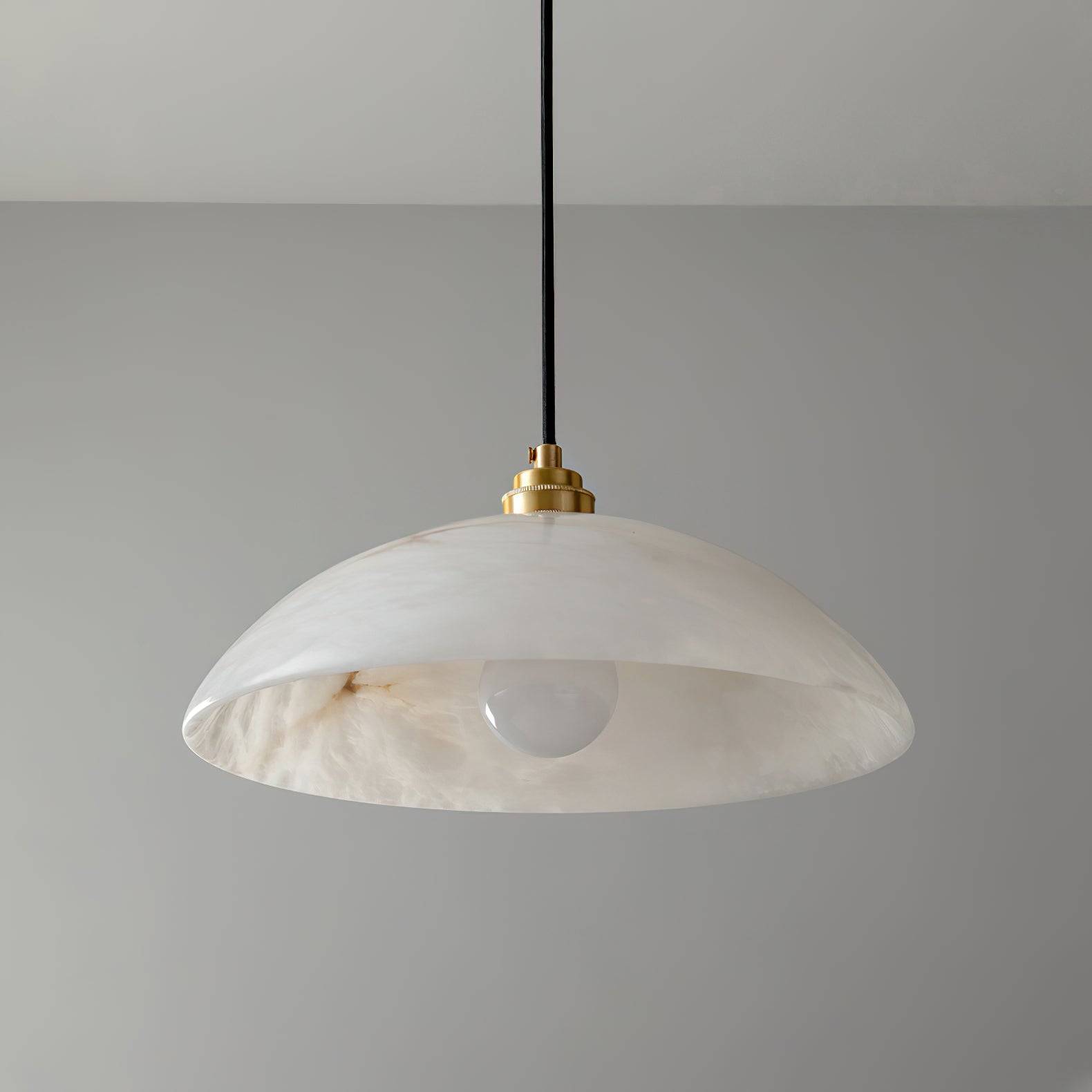 Ljomuvyd Individual Creativity Dome Alabaster Pendant Light - Neutralighting