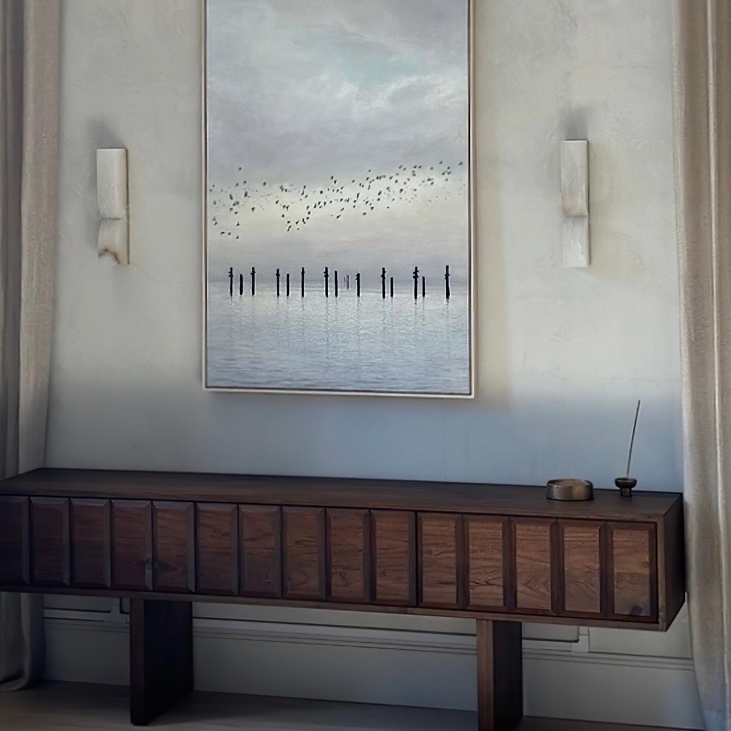 Lunaris Alabaster Rectangular Wall Lamp - Neutralighting