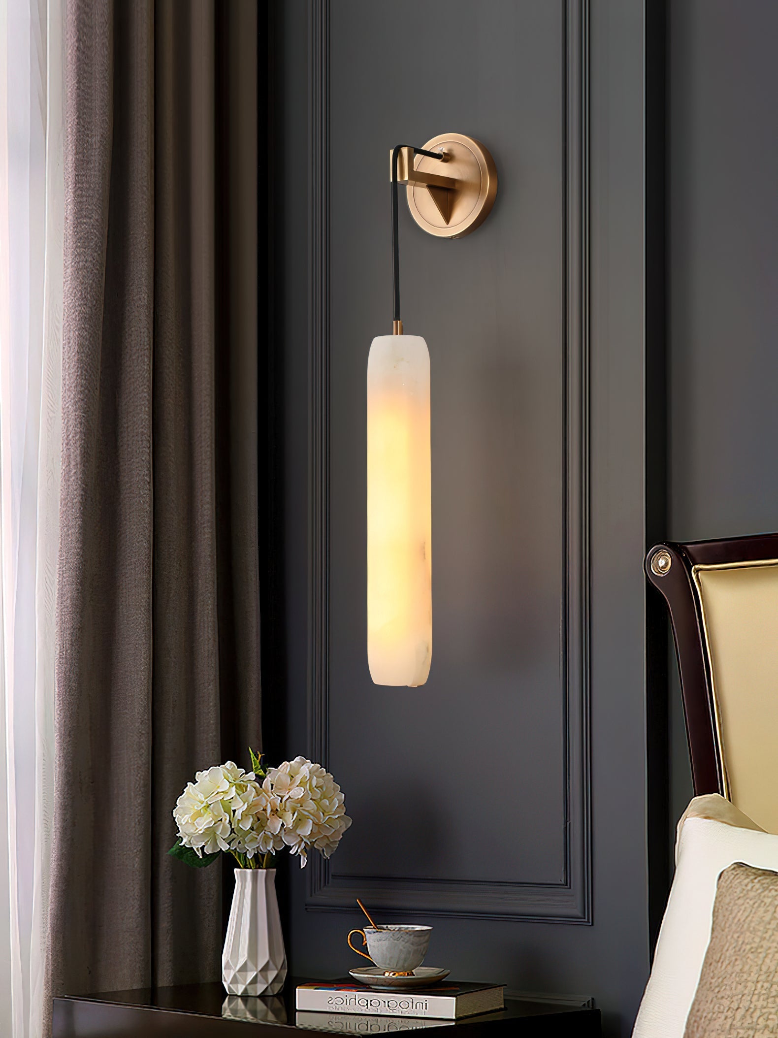 Alabaster Individual Creativity Flute Wall Lamp - Neutralighting