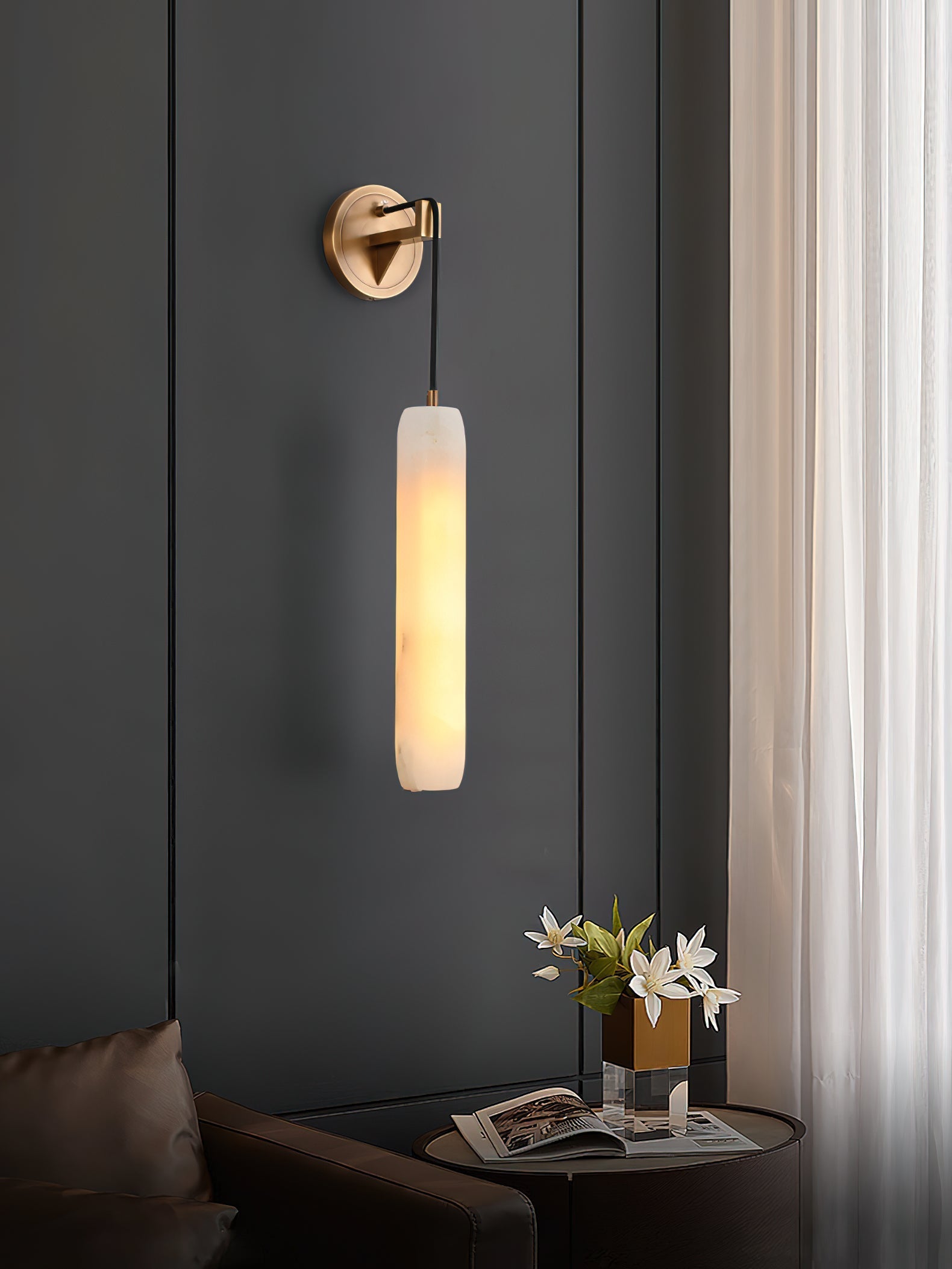 Alabaster Individual Creativity Flute Wall Lamp - Neutralighting