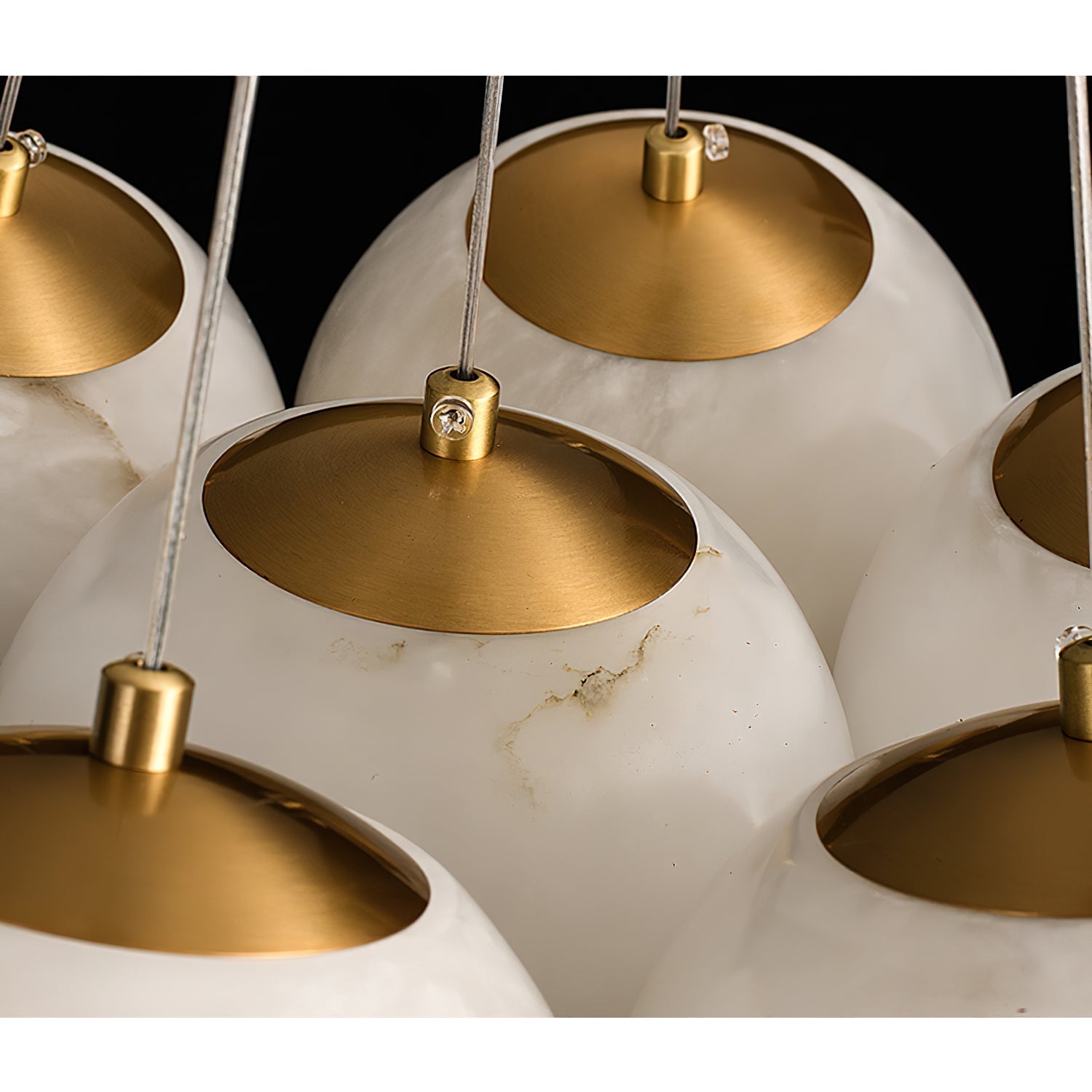 Norduvyd Alabaster Cluster Lunar Chandelier - Neutralighting
