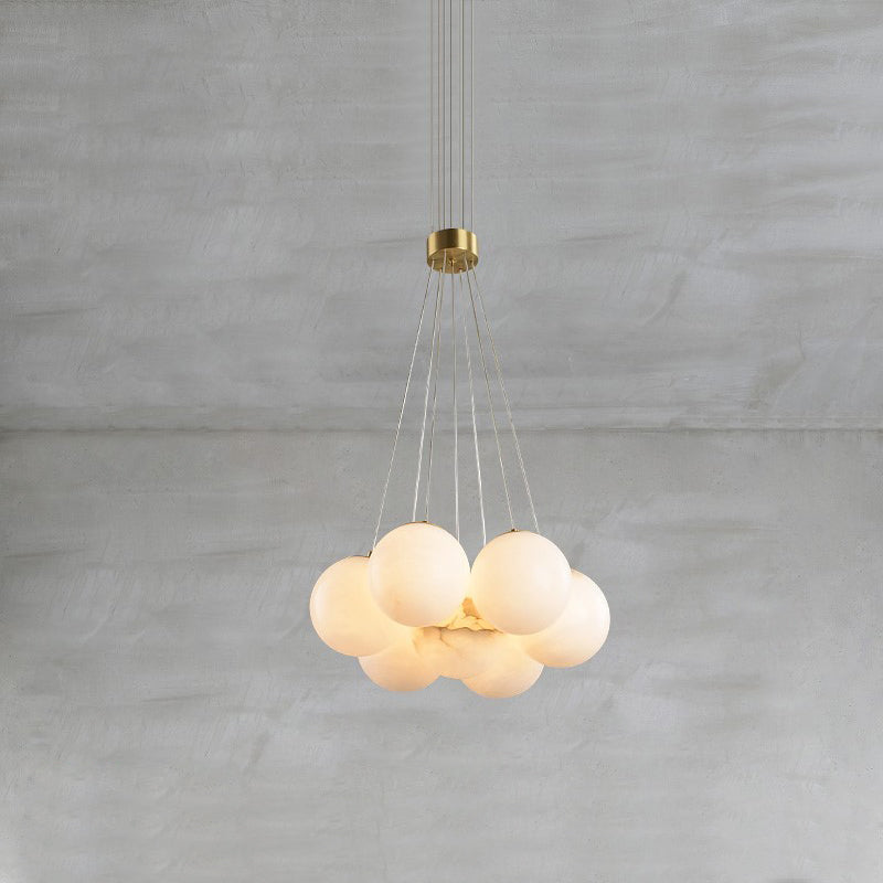 Norduvyd Alabaster Cluster Lunar Chandelier - Neutralighting