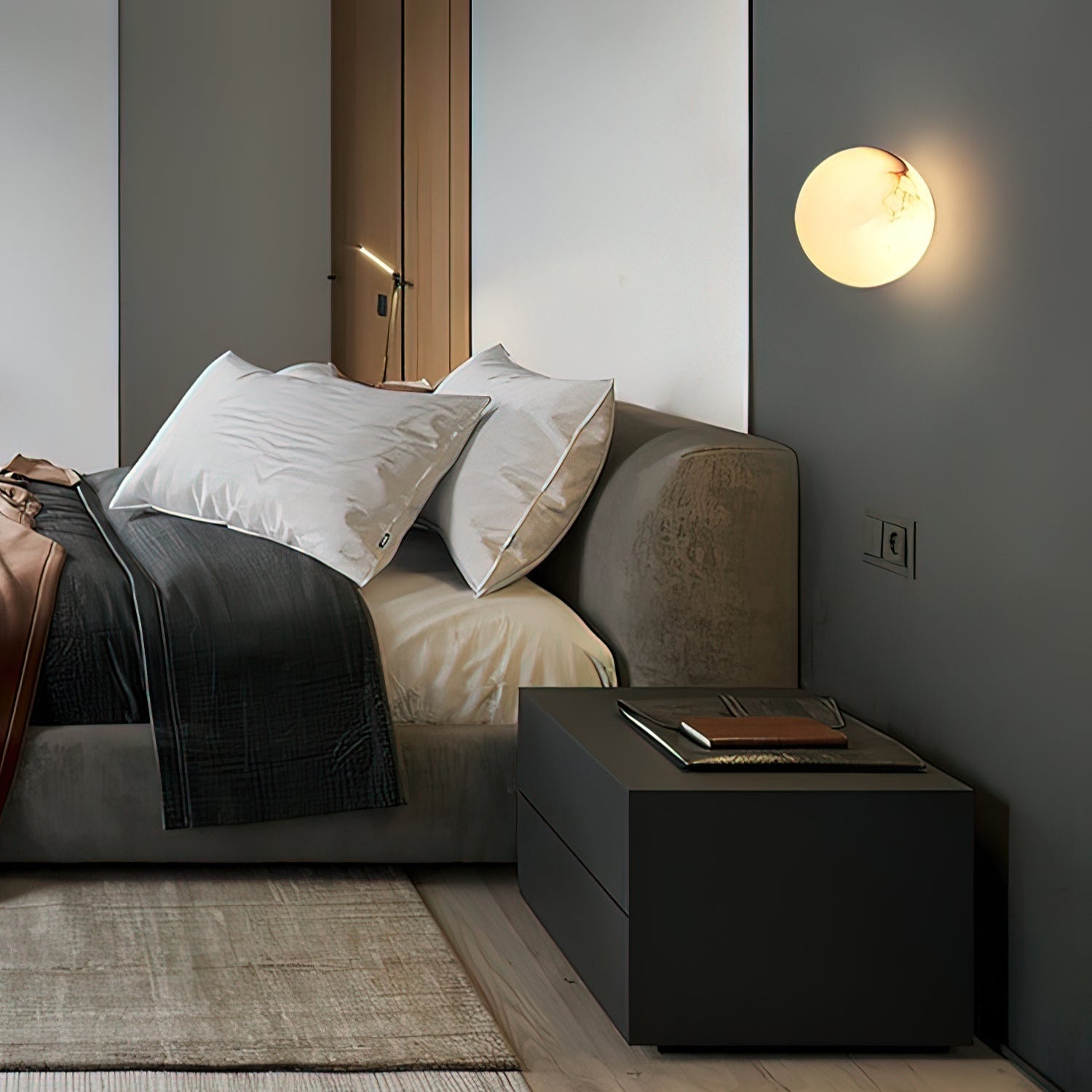 Kristy Alabaster Mini Orb Wall Lamp - Neutralighting