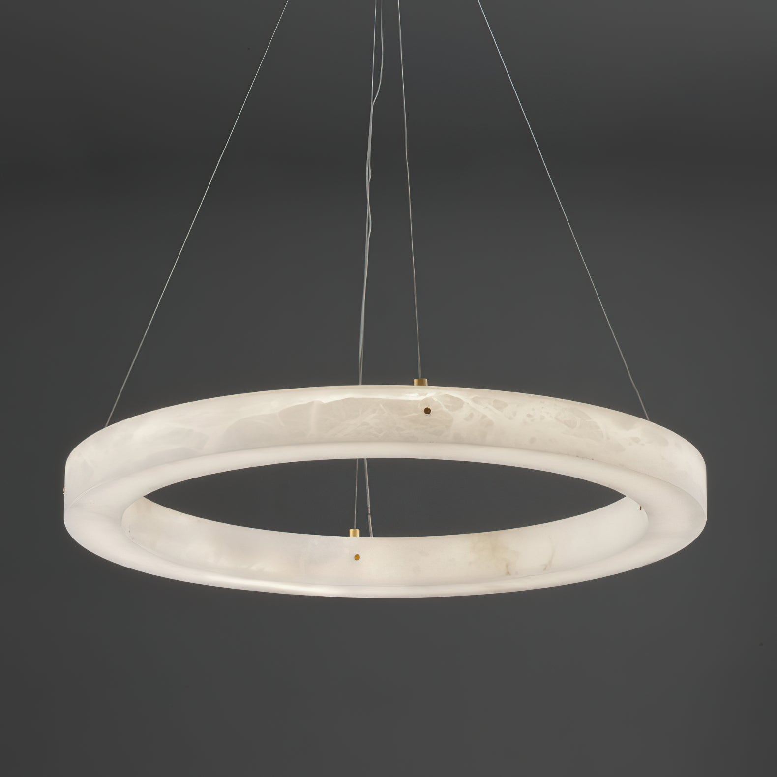 Plotuvyn Postmodern Luxury Ring Alabaster Chandelier - Neutralighting