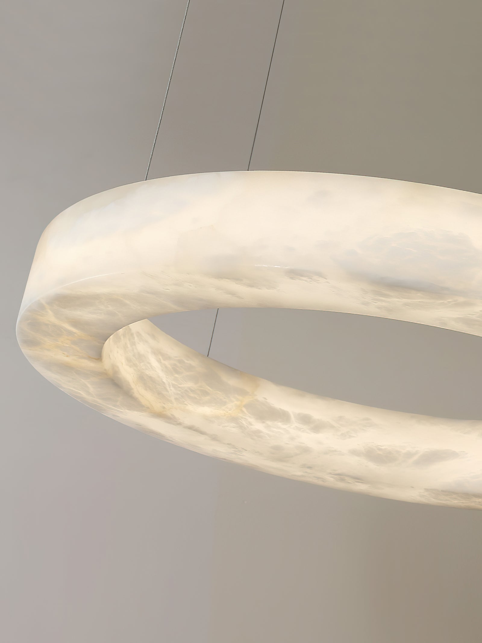 Plotuvyn Postmodern Luxury Ring Alabaster Chandelier - Neutralighting