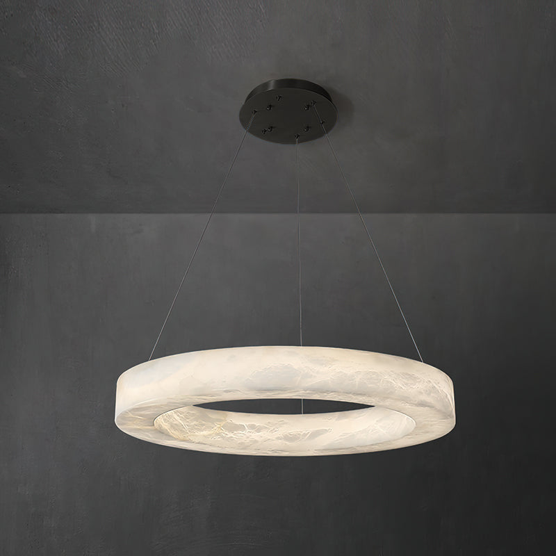 Plotuvyn Postmodern Luxury Ring Alabaster Chandelier - Neutralighting