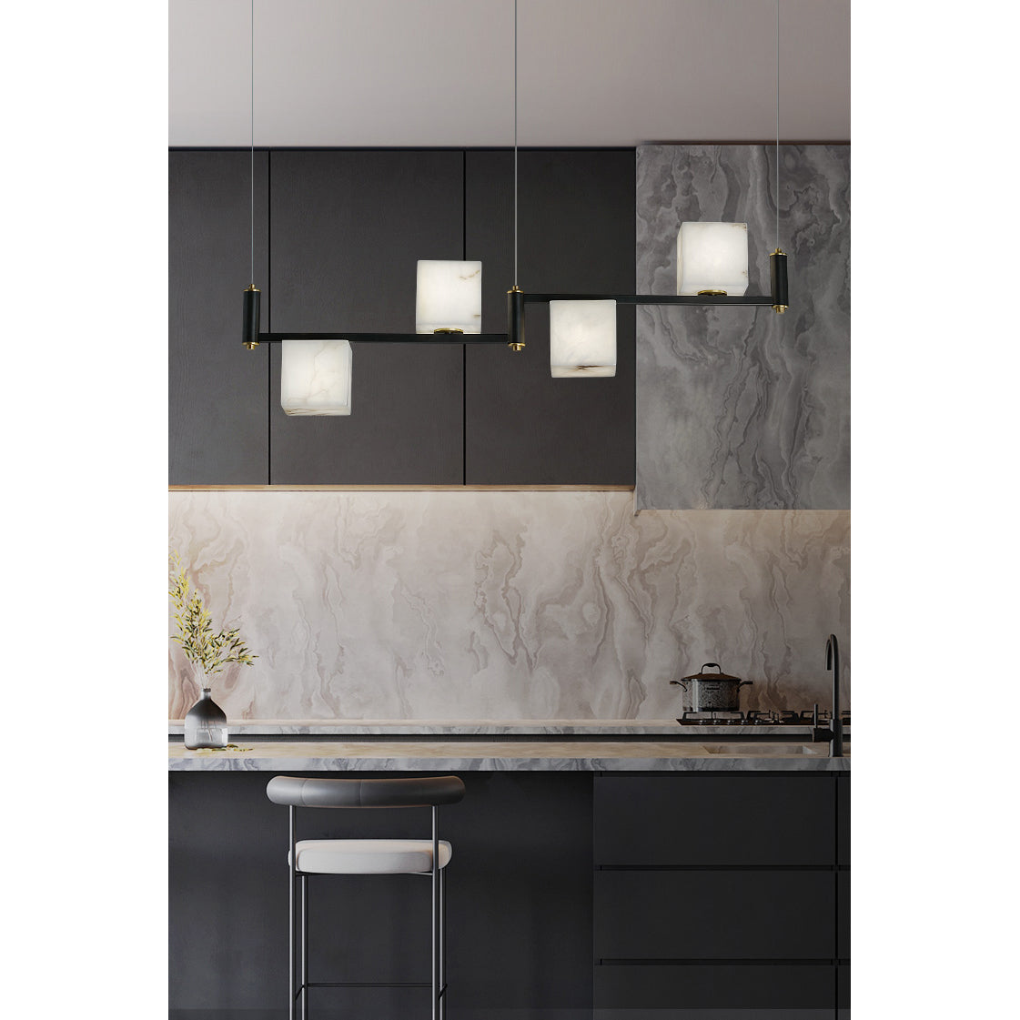 Ostruvye Individual Creativity Box Alabaster Chandelier - Neutralighting