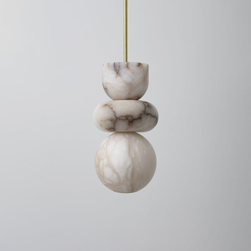 Rauduvyn Modern Totem Alabaster Pendant Light - Neutralighting