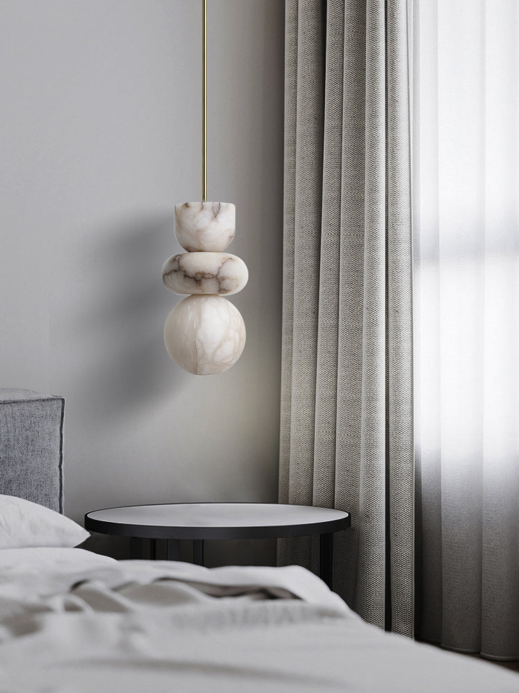 Rauduvyn Modern Totem Alabaster Pendant Light - Neutralighting