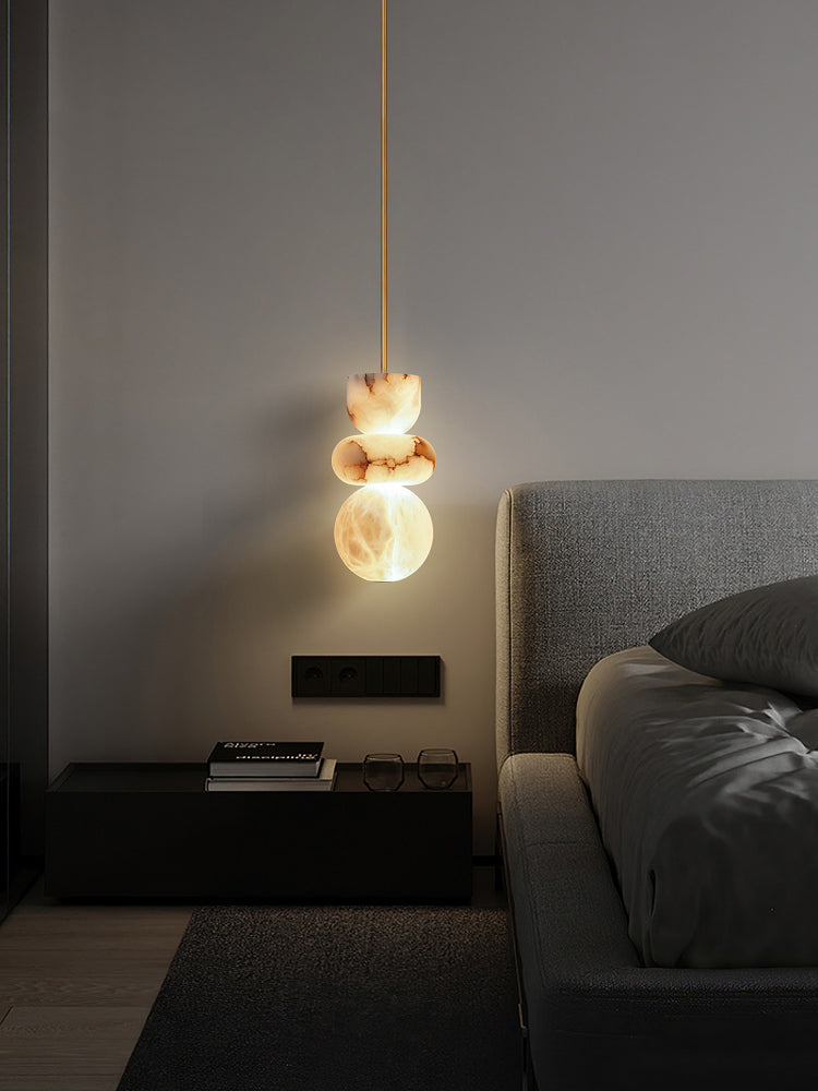 Rauduvyn Modern Totem Alabaster Pendant Light - Neutralighting