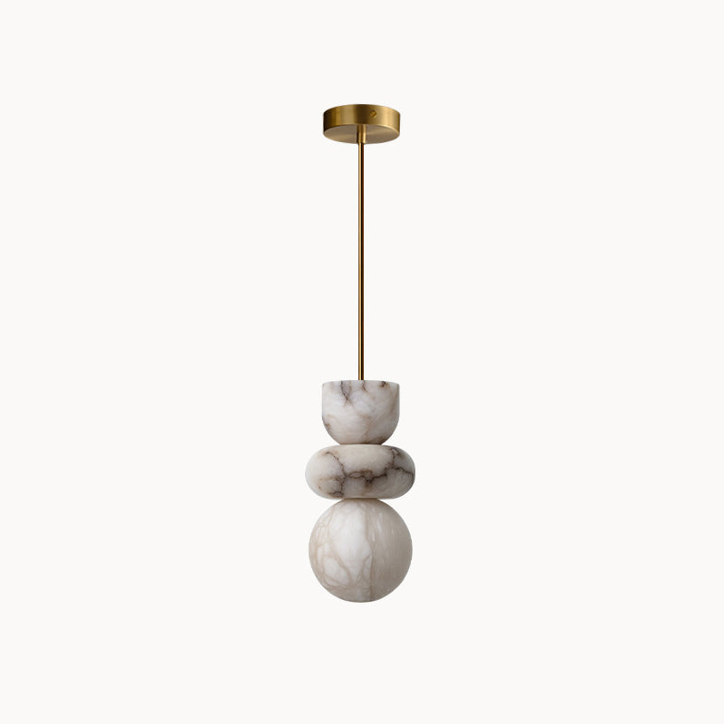 Rauduvyn Modern Totem Alabaster Pendant Light - Neutralighting