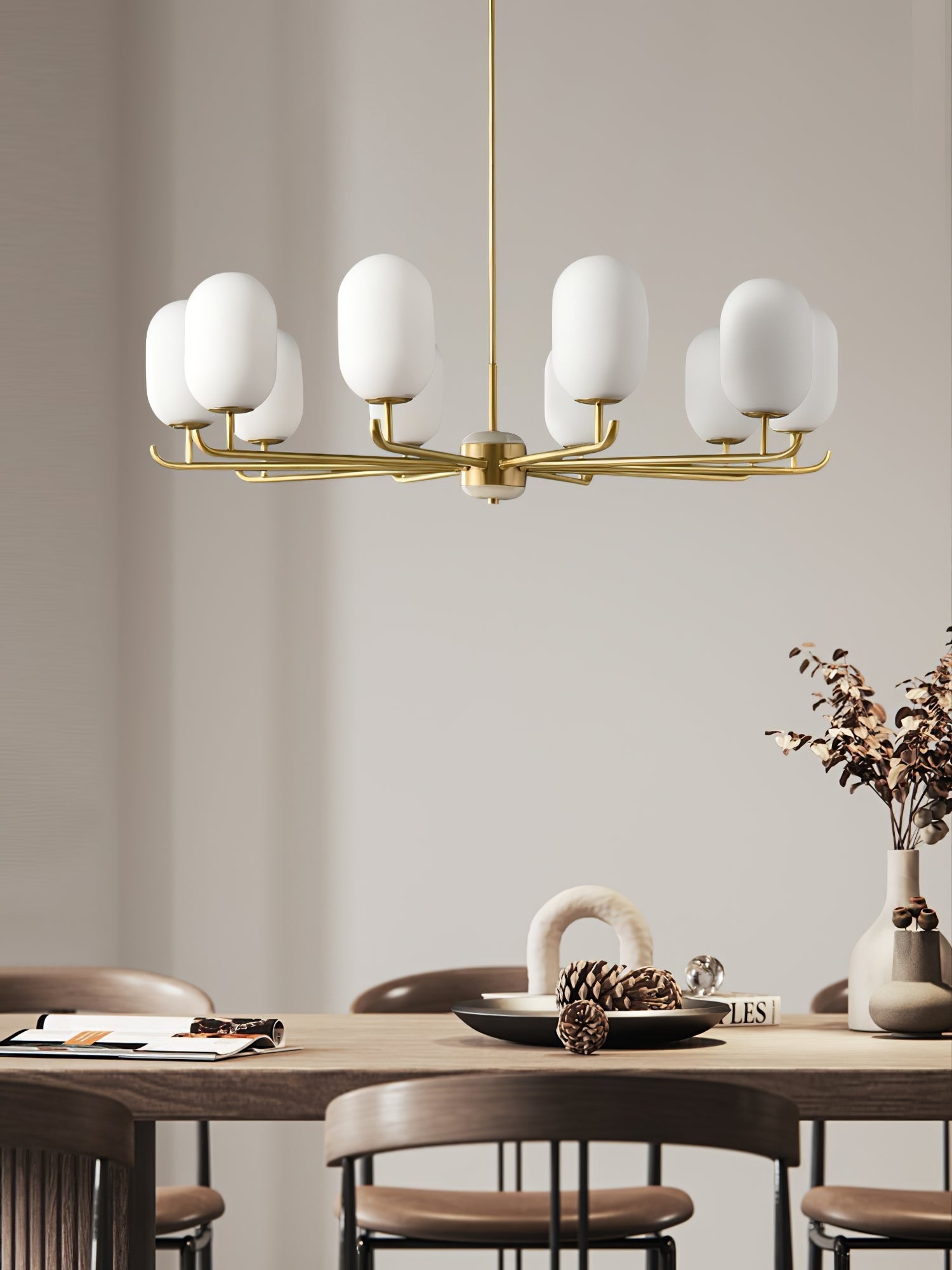Sifuvyn Modern Geometric Glass Chandelier - Neutralighting