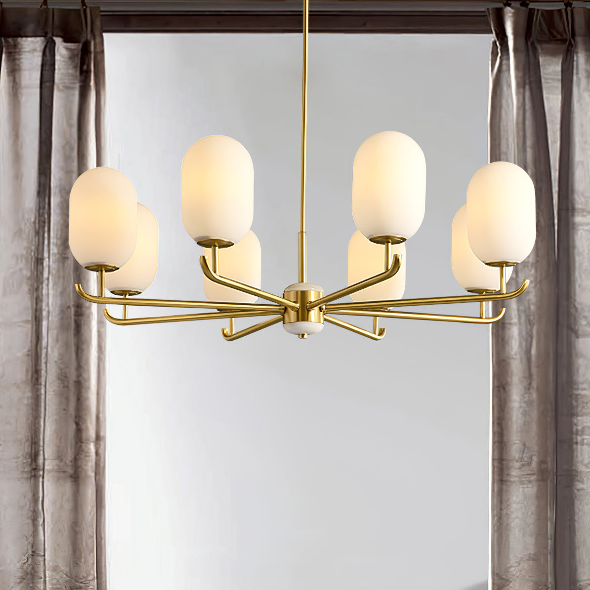 Sifuvyn Modern Geometric Glass Chandelier - Neutralighting