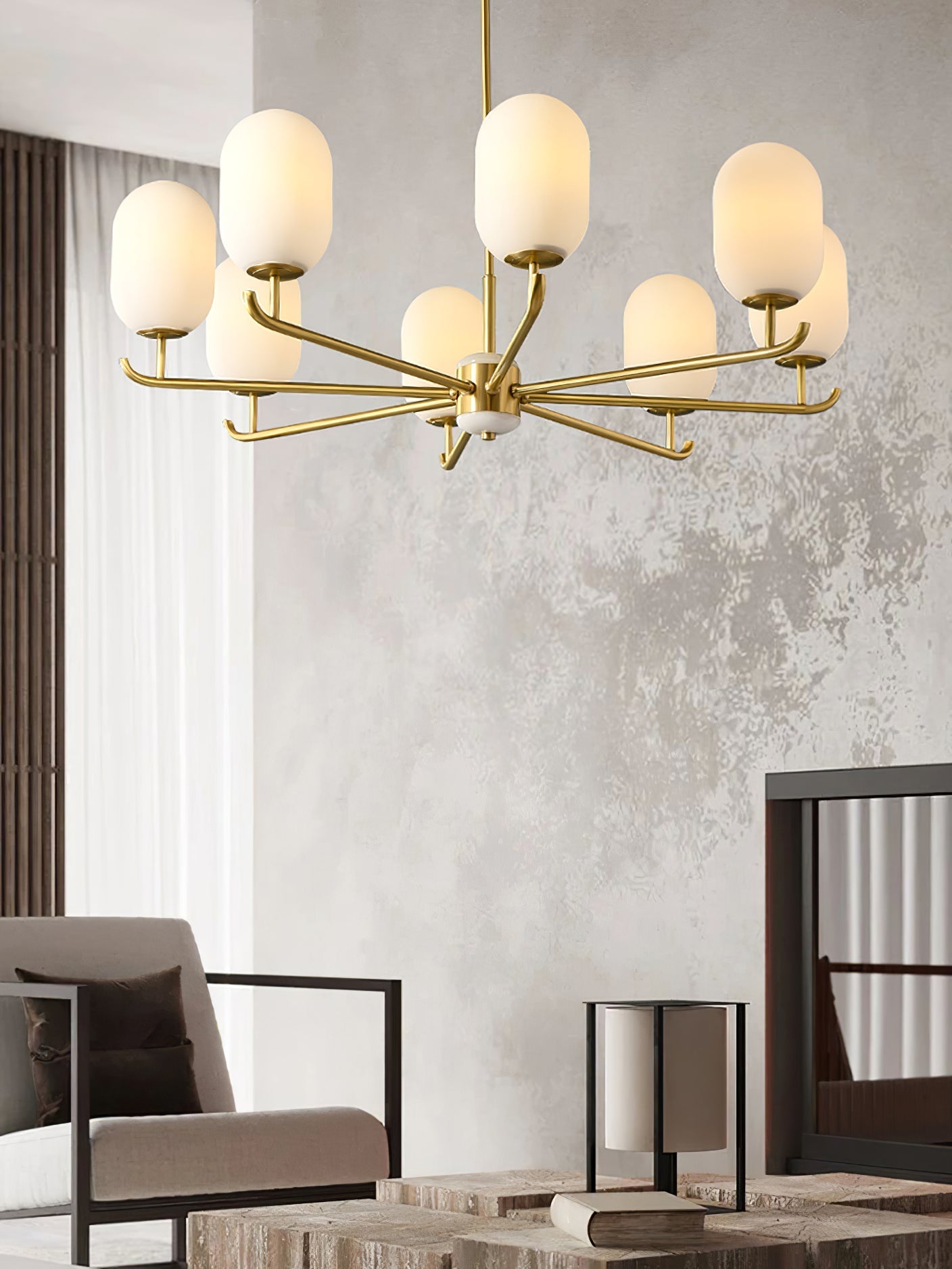 Sifuvyn Modern Geometric Glass Chandelier - Neutralighting
