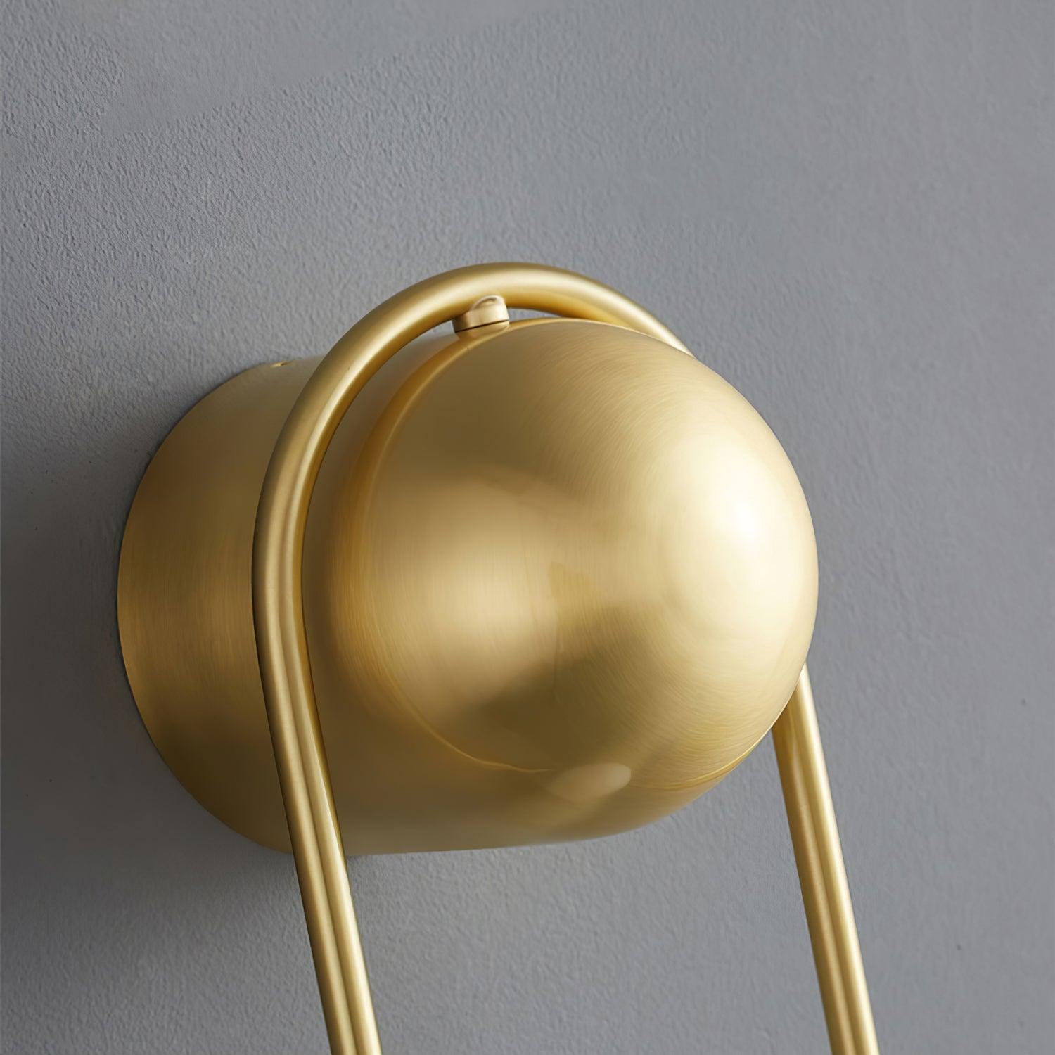Wall Lamp with Brass Loop Frame and Glass Globe - Neutralighting