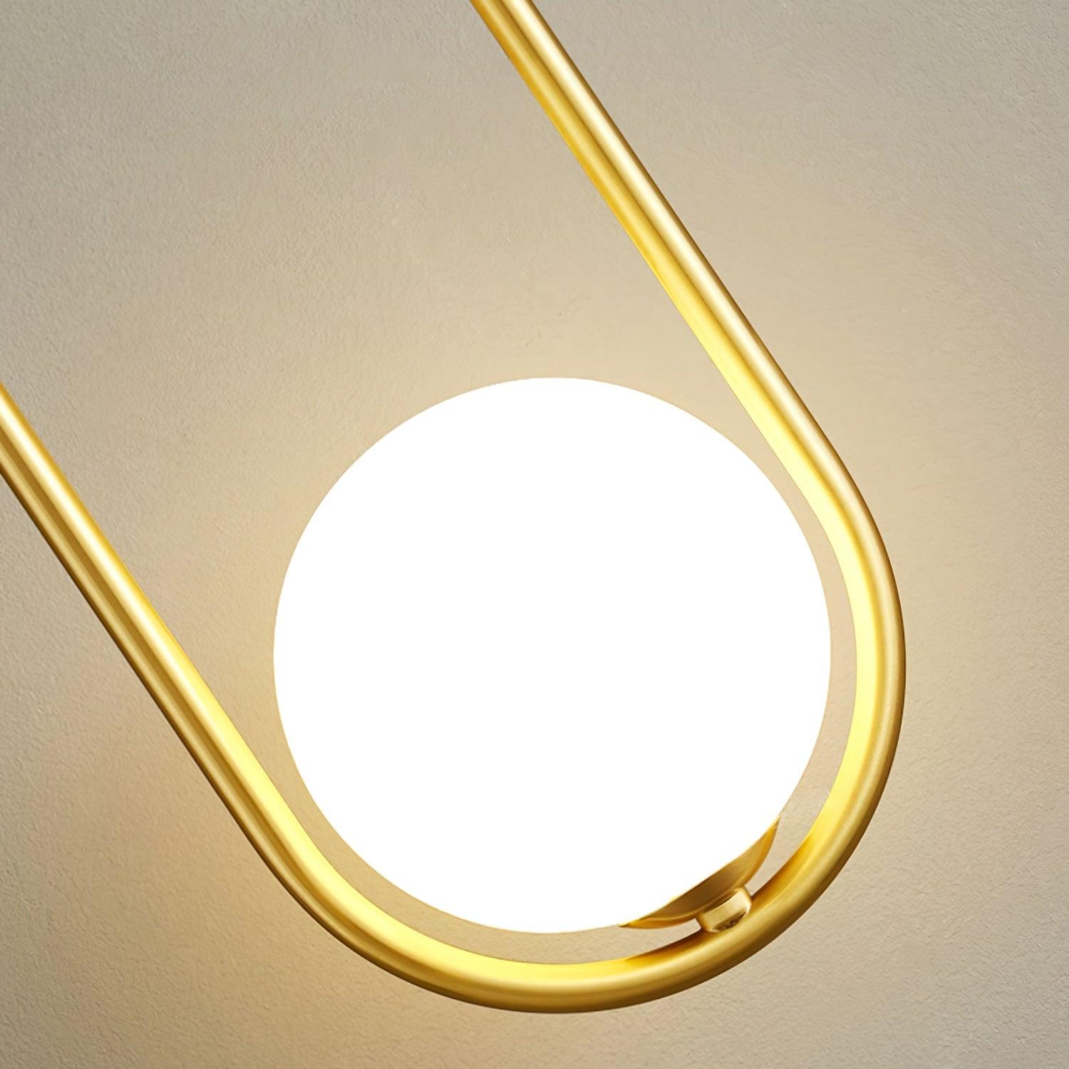 Wall Lamp with Brass Loop Frame and Glass Globe - Neutralighting