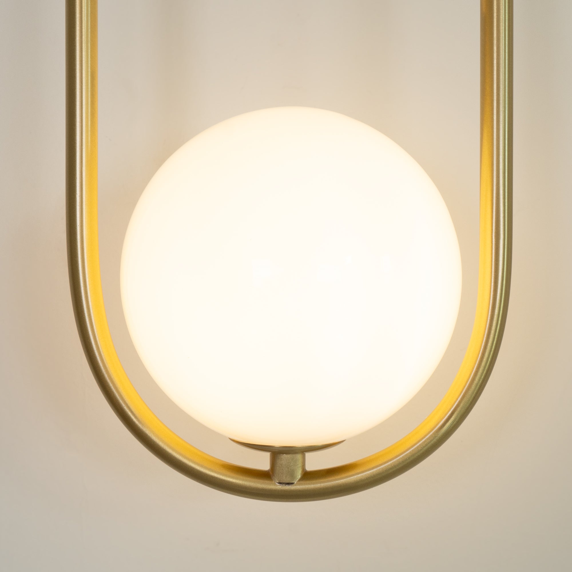 Wall Lamp with Brass Loop Frame and Glass Globe - Neutralighting