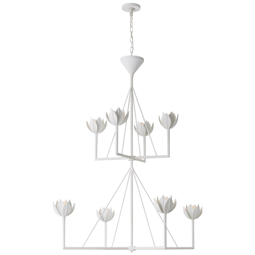 Alberto Modern Minimalist Floral Brass Chandelier - Neutralighting