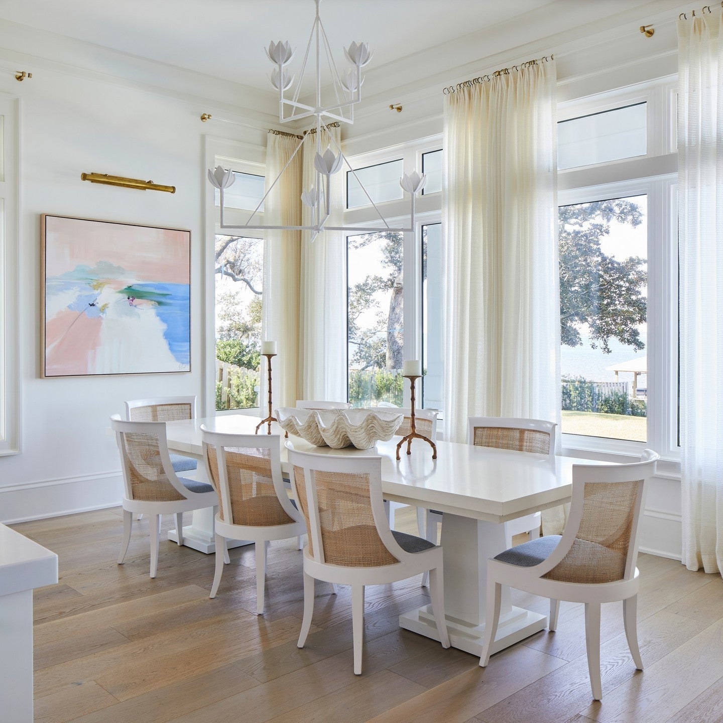 Alberto Modern Minimalist Floral Brass Chandelier - Neutralighting