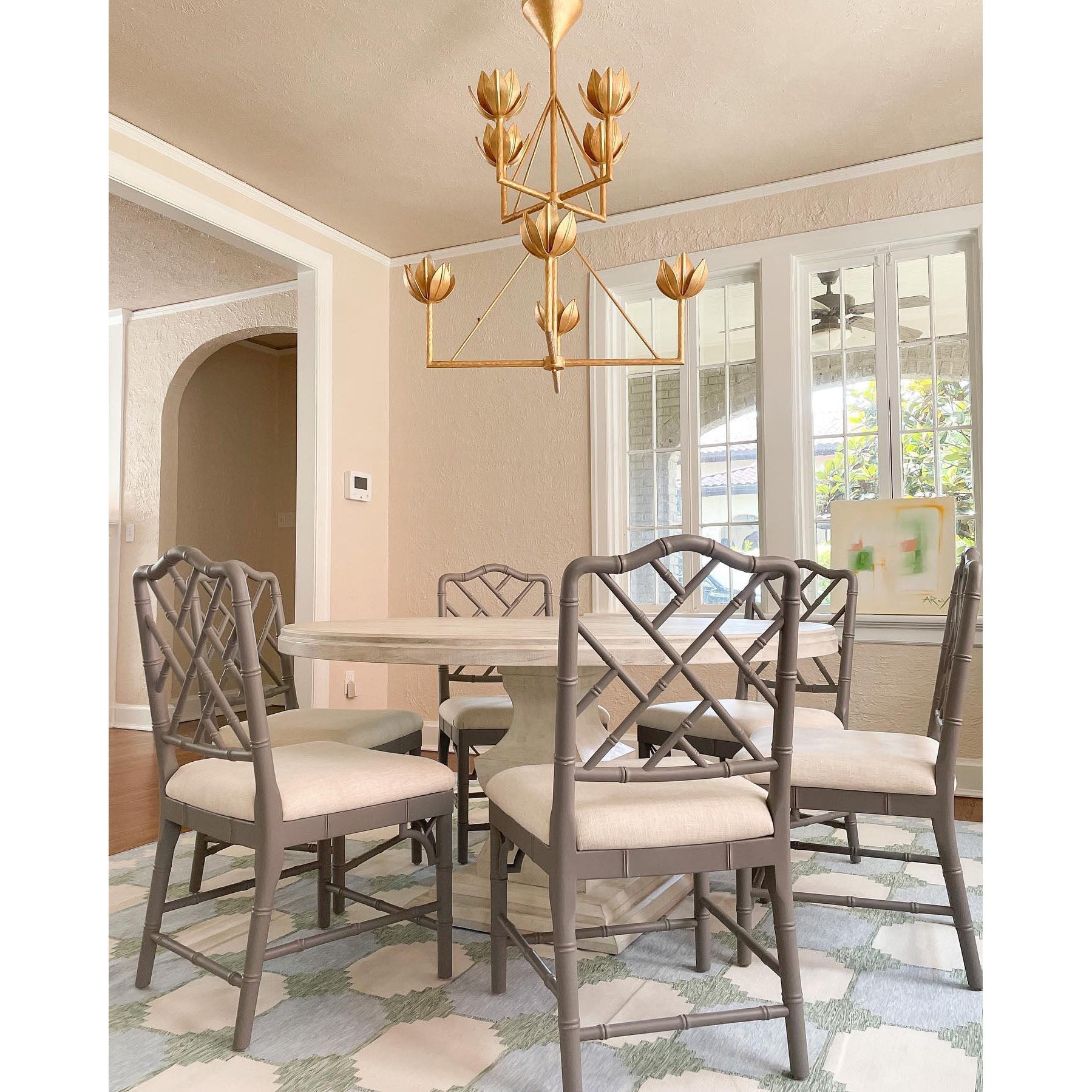 Alberto Modern Minimalist Floral Brass Chandelier - Neutralighting
