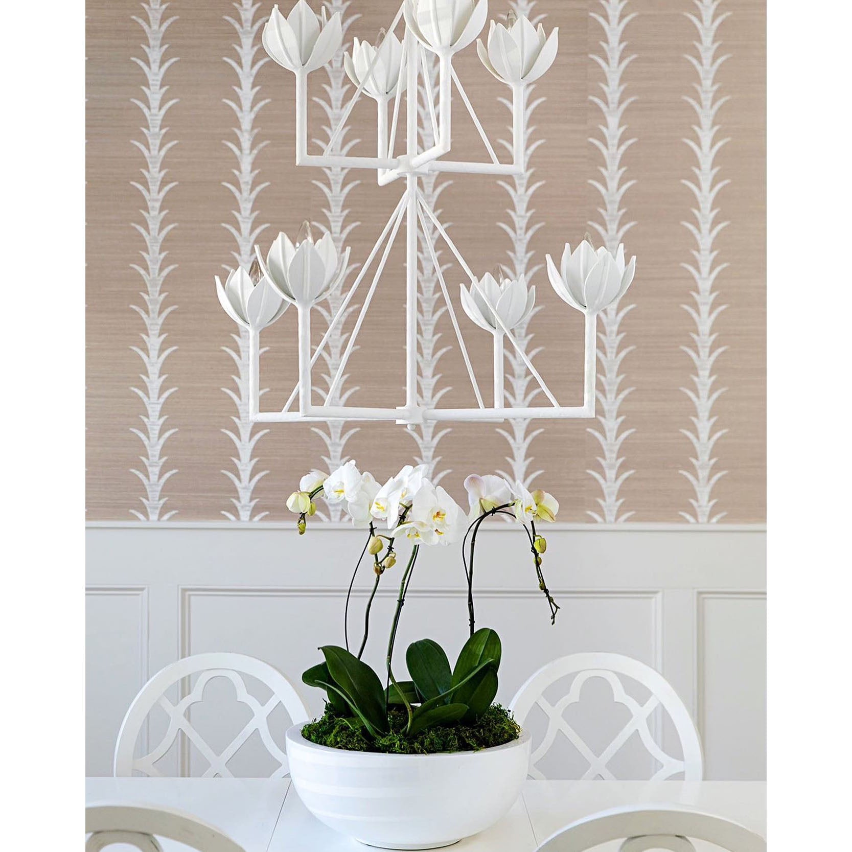 Alberto Modern Minimalist Floral Brass Chandelier - Neutralighting