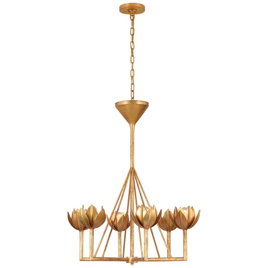 Alberto Modern Minimalist Floral Brass Chandelier - Neutralighting