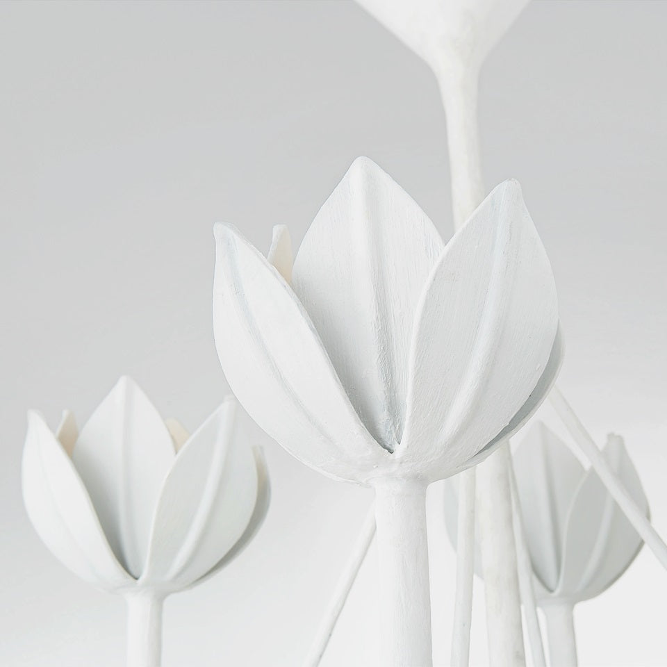Alberto Modern Minimalist Floral Brass Chandelier - Neutralighting