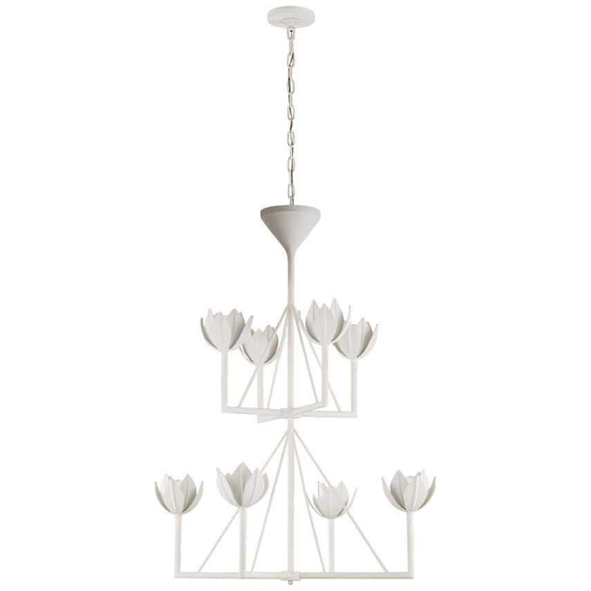 Alberto Modern Minimalist Floral Brass Chandelier - Neutralighting