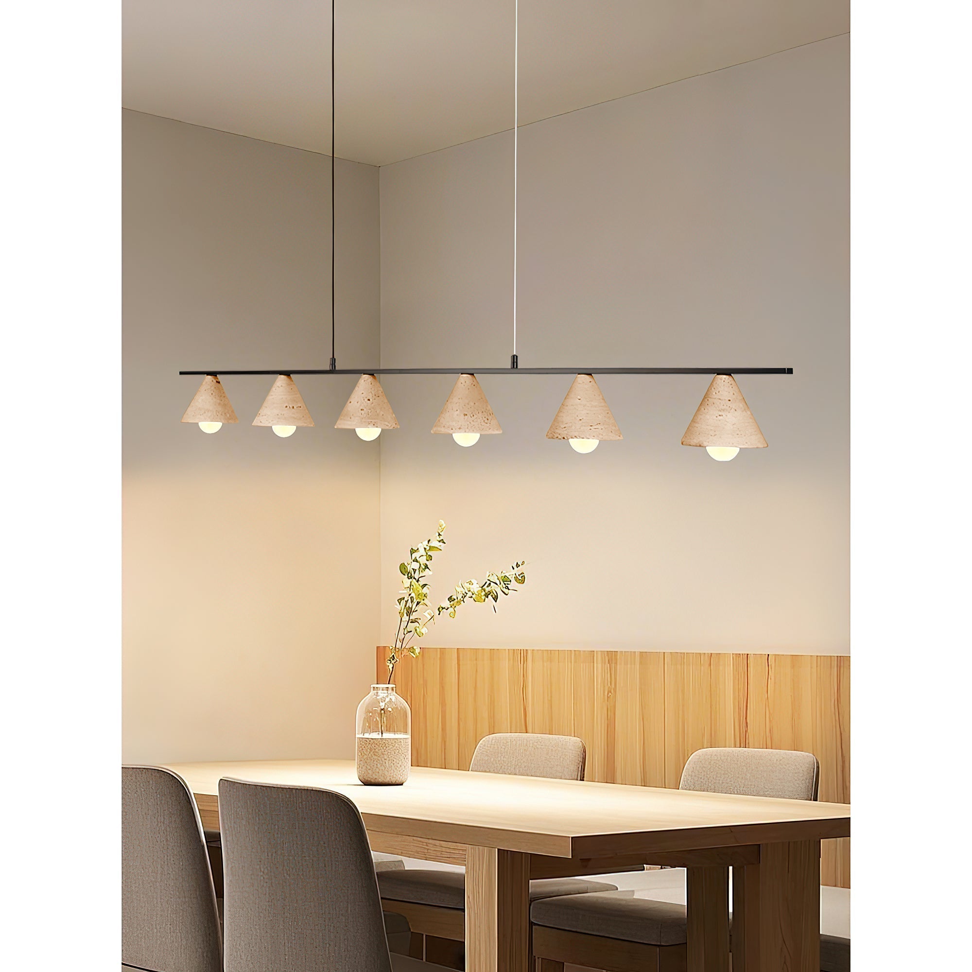 Ulfuvyi Modern Minimalist Travertine Pendant Lamp - Neutralighting