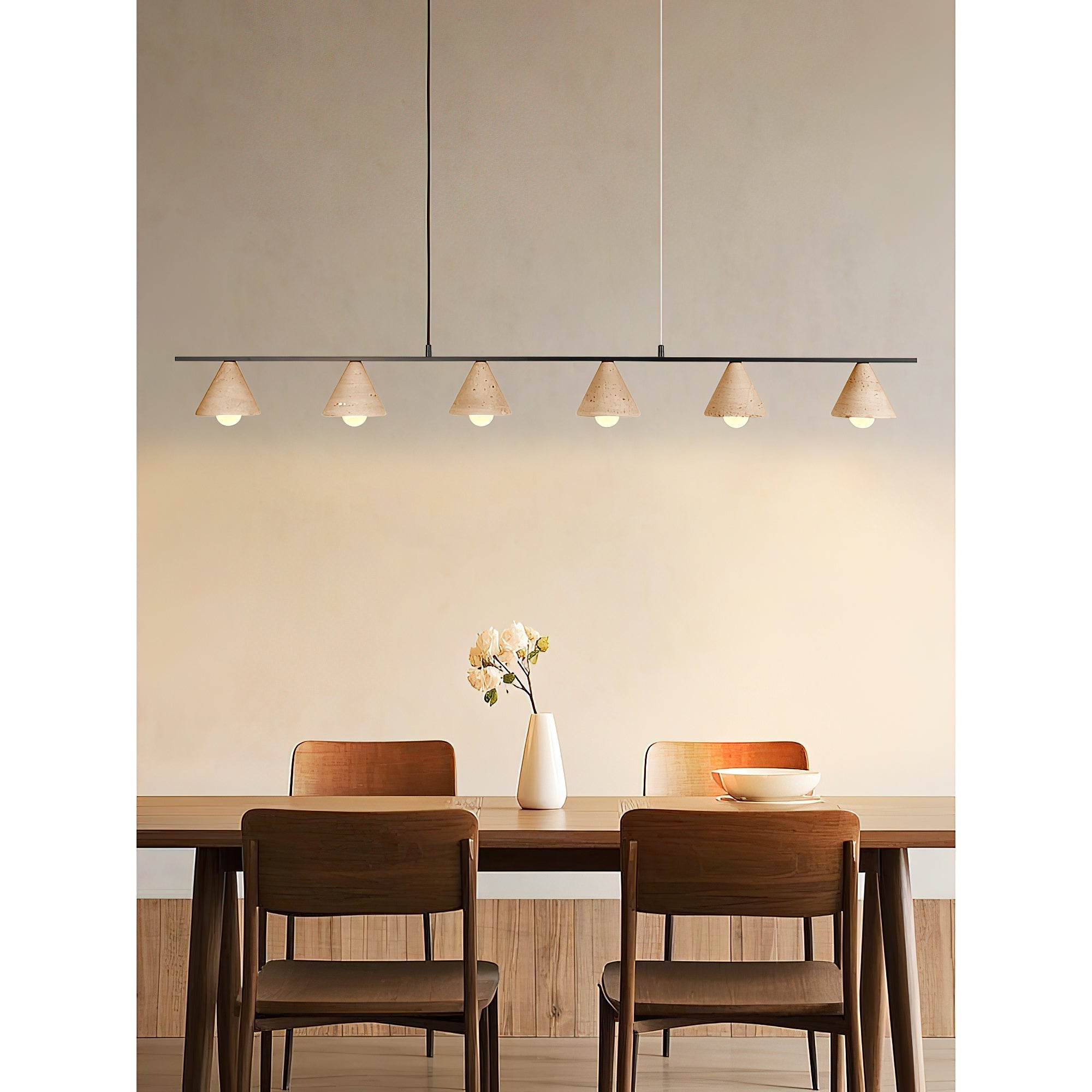 Ulfuvyi Modern Minimalist Travertine Pendant Lamp - Neutralighting