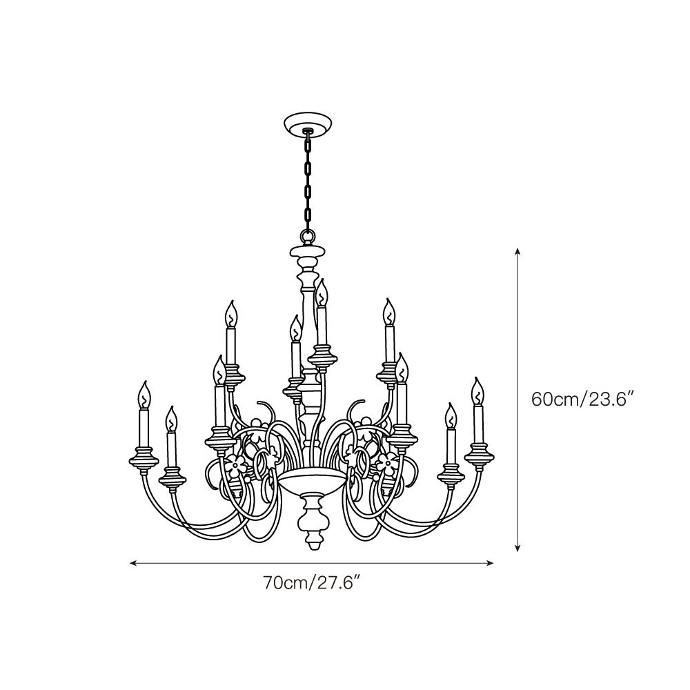 Waegnuvyn Traditional Candle Metal Chandelier - Neutralighting