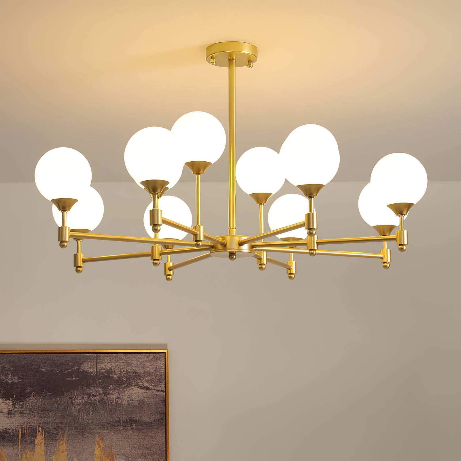 Vatnuvyi Minimalist Globe Glass Chandelier - Neutralighting