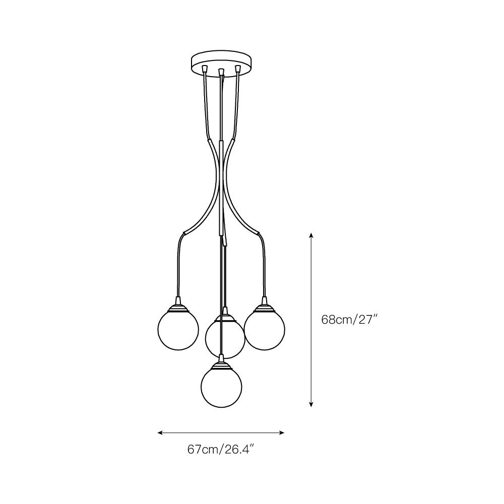 Zoruvyi Modern Minimalist Ball Drop Glass Chandelier - Neutralighting