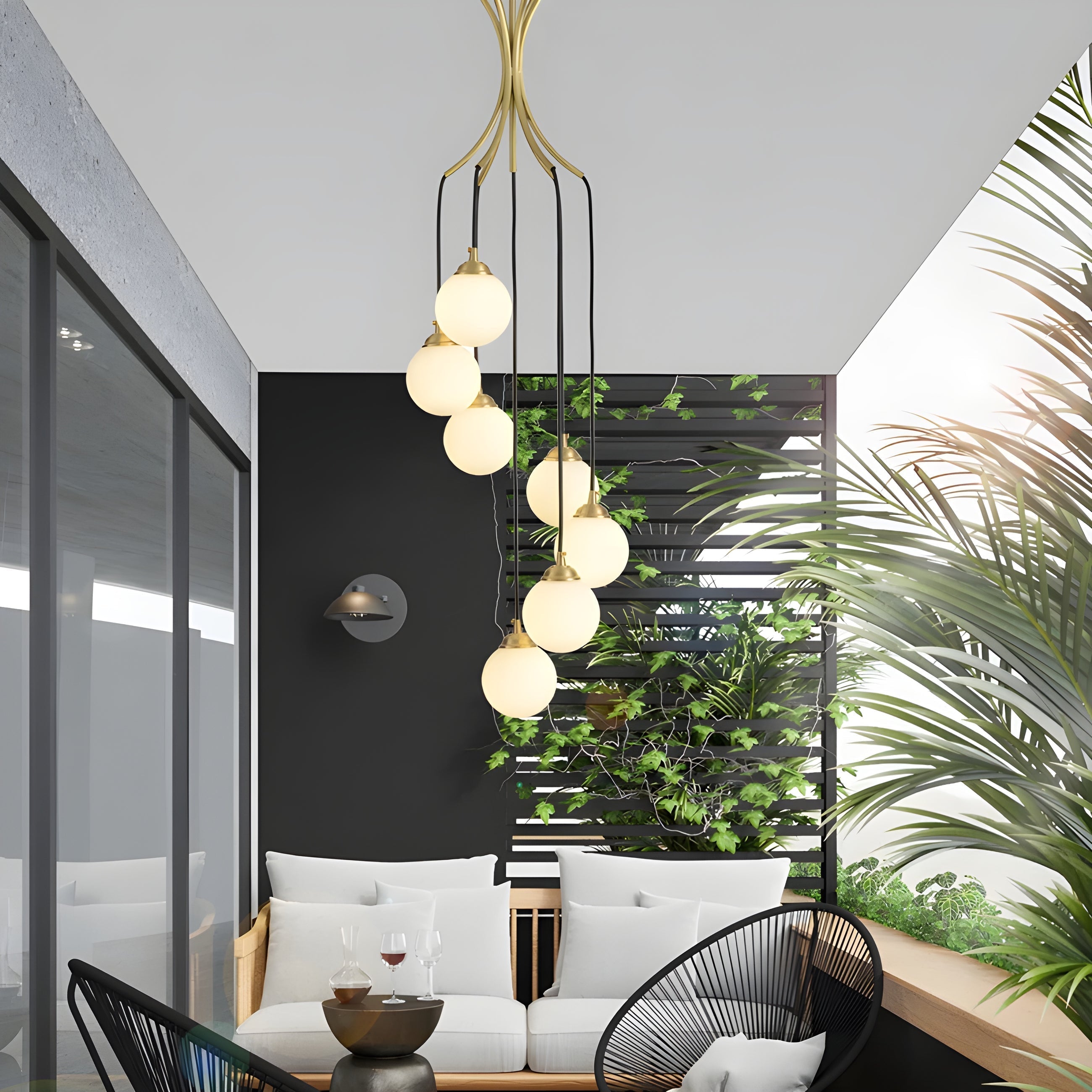 Zoruvyi Modern Minimalist Ball Drop Glass Chandelier - Neutralighting