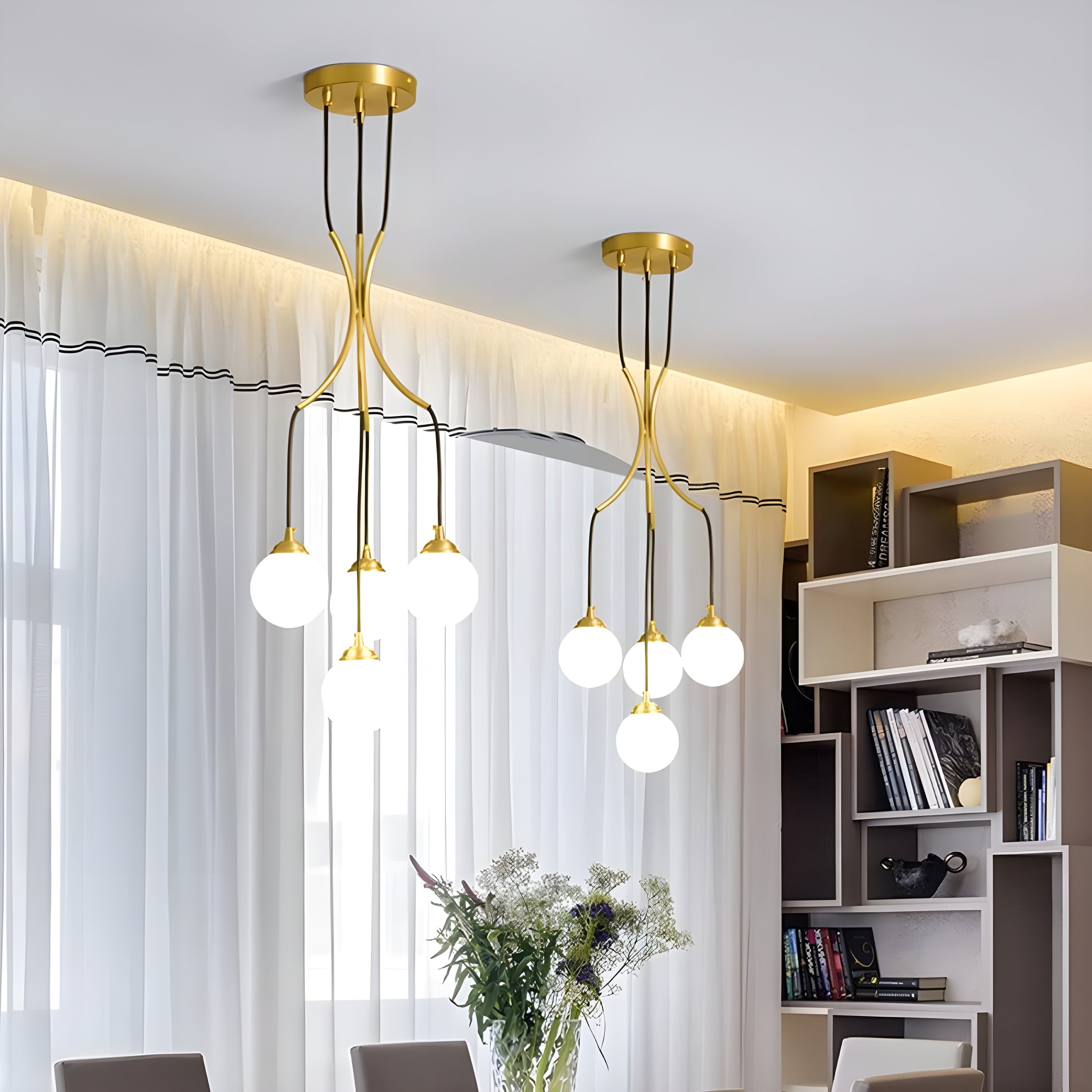 Zoruvyi Modern Minimalist Ball Drop Glass Chandelier - Neutralighting