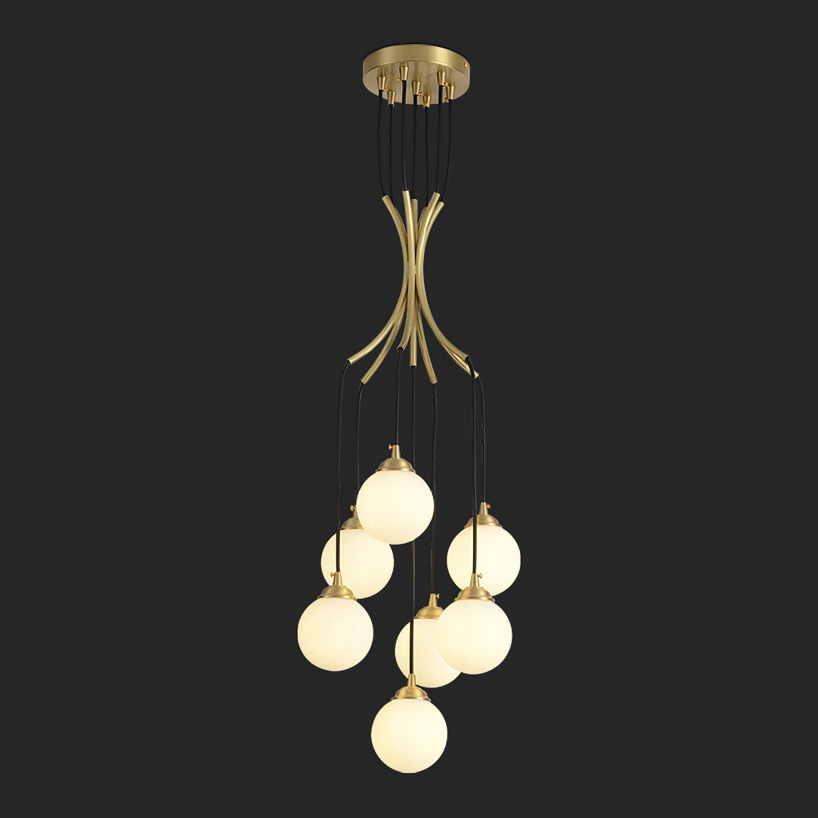 Zoruvyi Modern Minimalist Ball Drop Glass Chandelier - Neutralighting